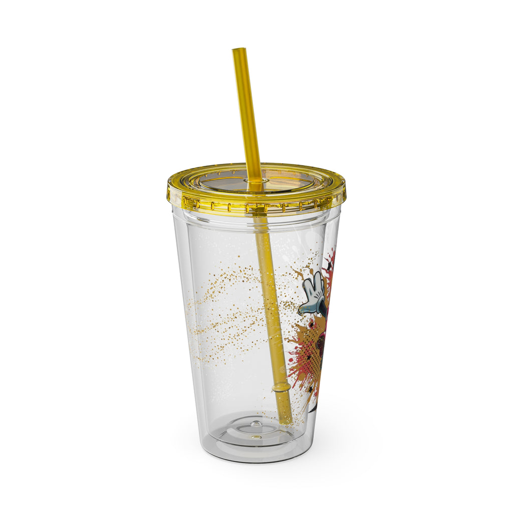Minnie Mouse Sunsplash 16oz Tumbler with Straw
