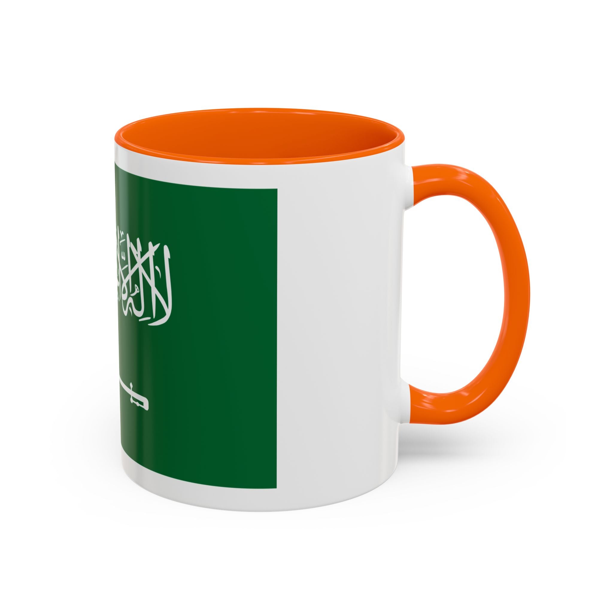 Saudi Arabia Flag Accent Coffee Mug — Patriotic 11/15oz Ceramic