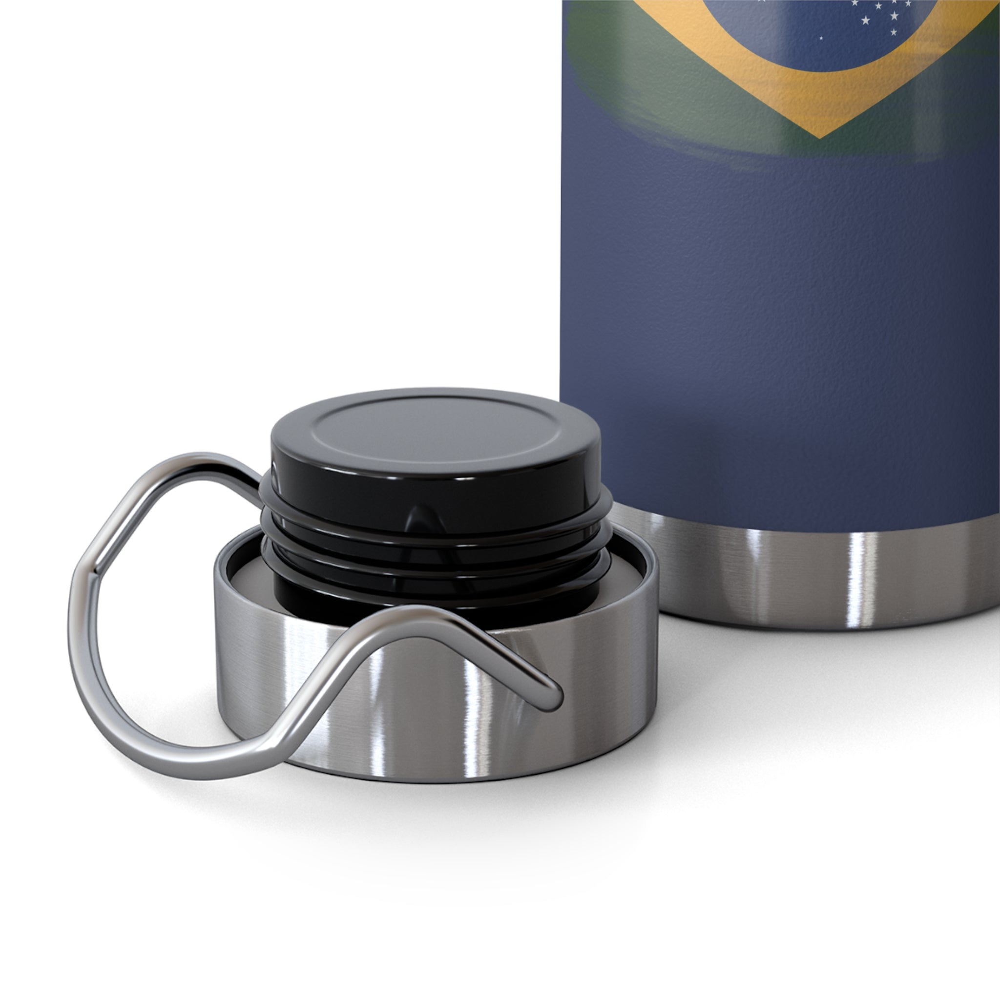 Brazil Flag 22oz Vacuum Bottle — Insulated Copper Water Bottle with Brasil Graphic