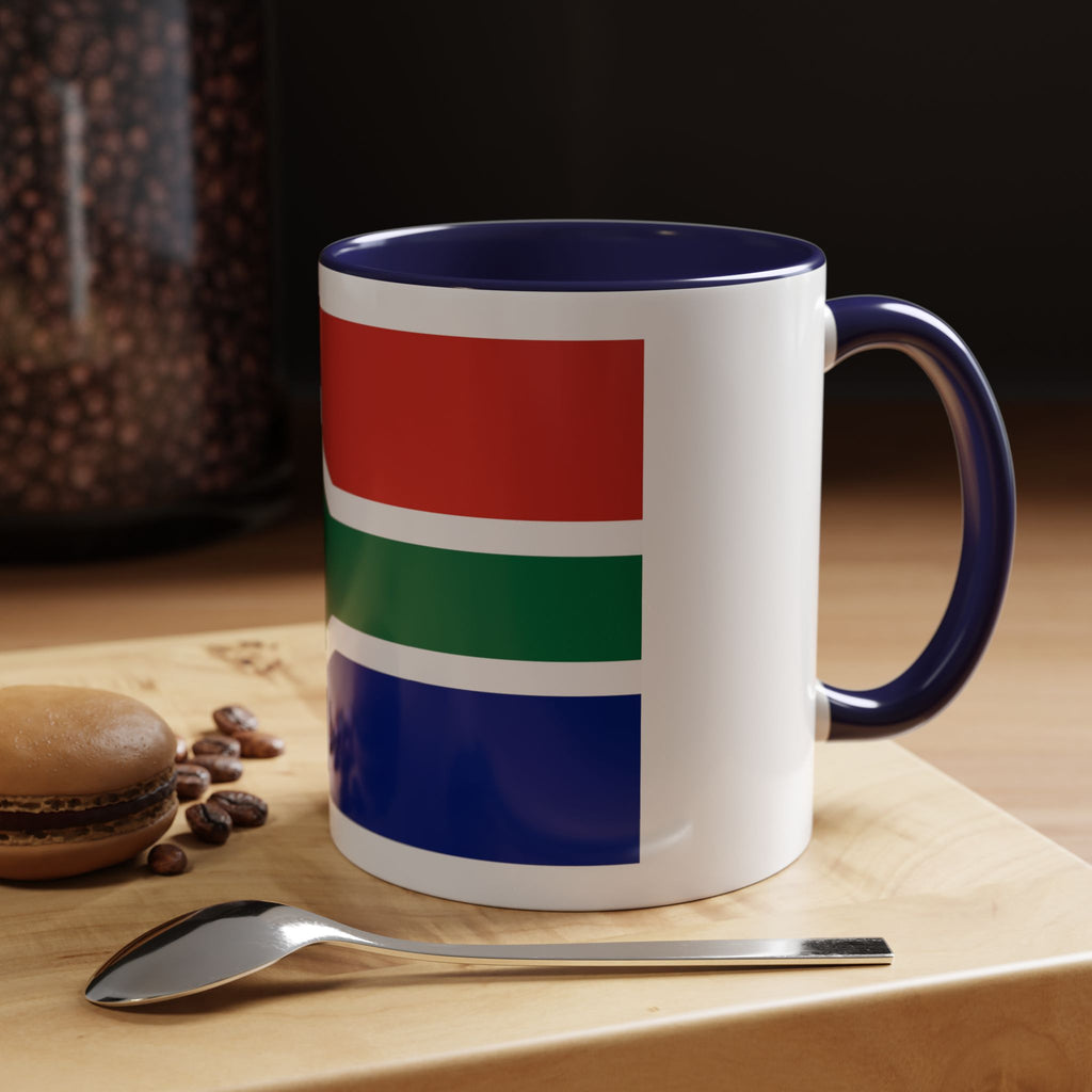 South Africa Flag Accent Coffee Mug — 11/15oz Patriotic Ceramic Cup