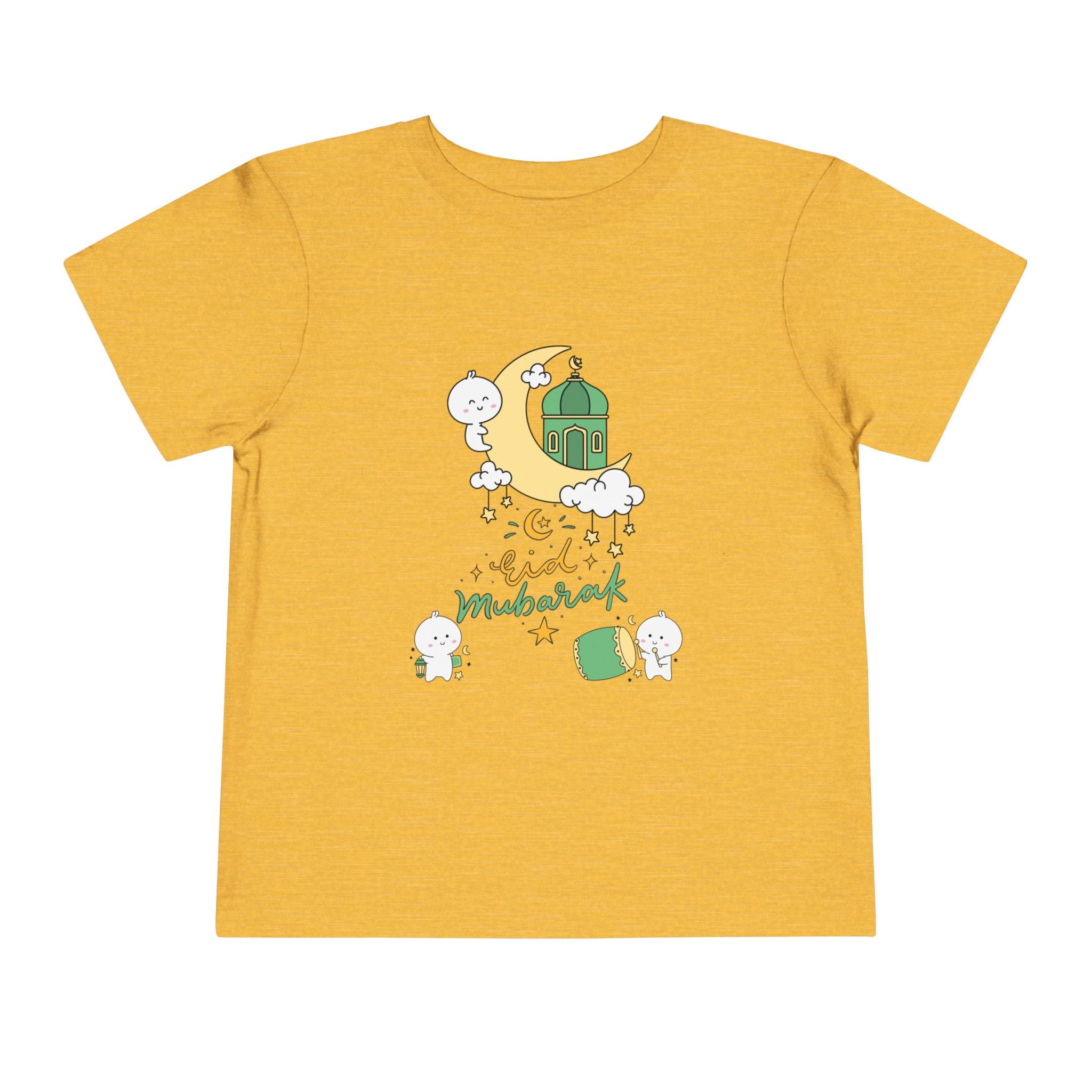 Eid Mubarak Toddler Tee — Cute Mosque & Moon Ramadan Shirt for Kids