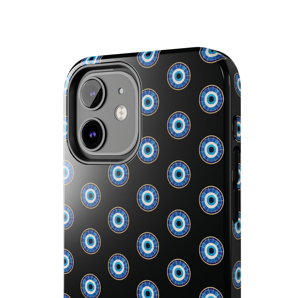 Evil Eye Pattern Tough Phone Case — Protective Blue Nazar Design