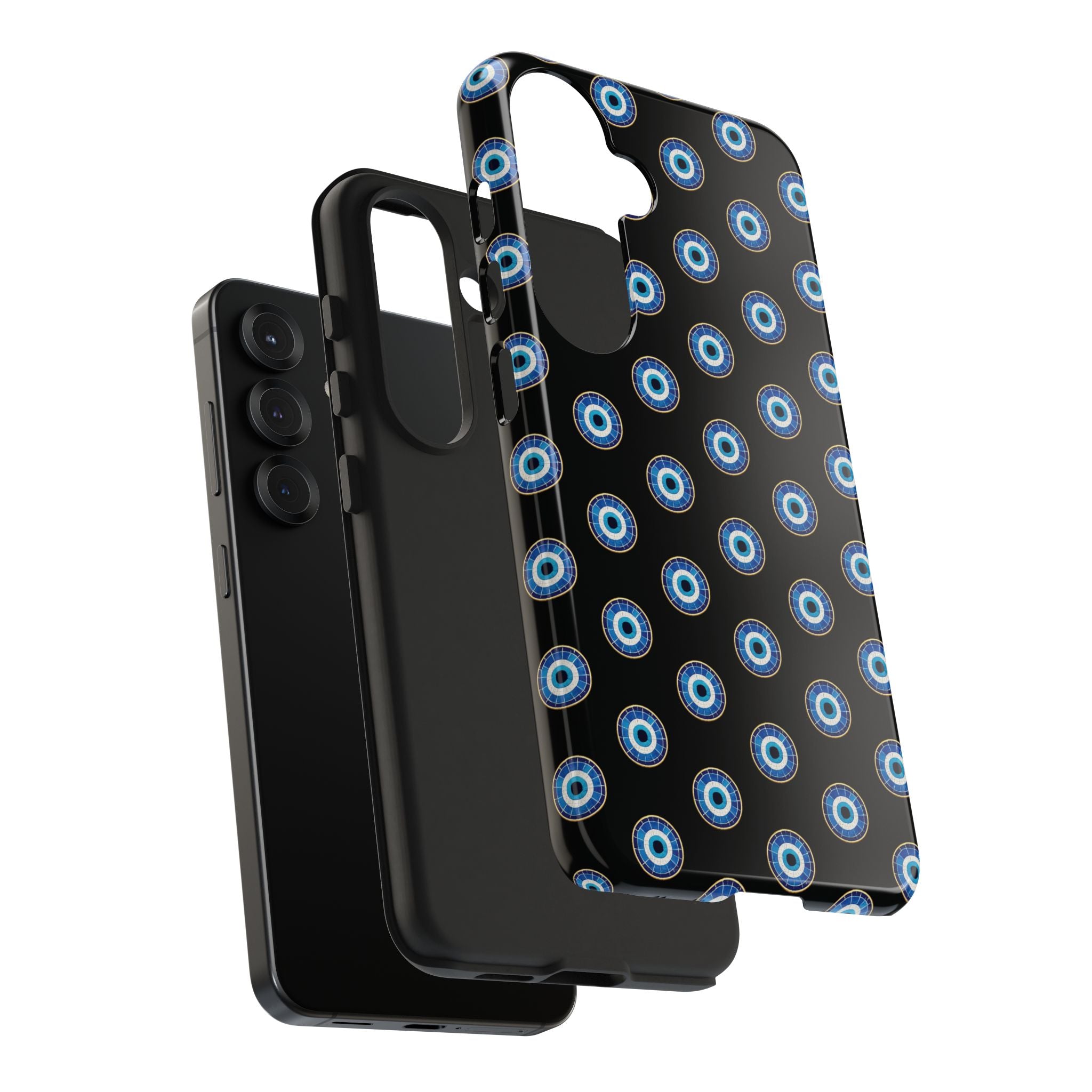 Evil Eye Pattern Tough Phone Case — Protective Blue Nazar Design