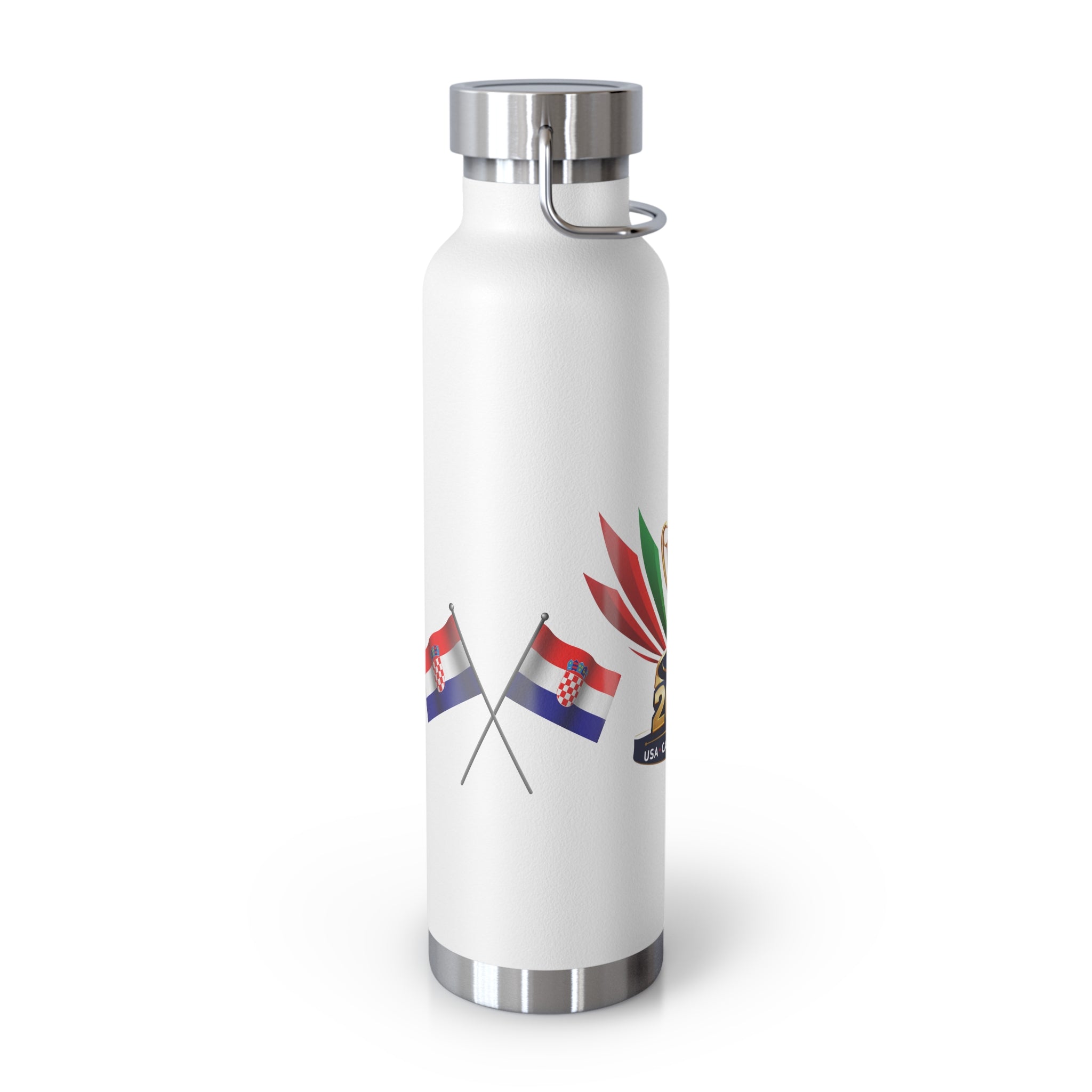 Croatia 2026 Soccer Tournament Stainless Bottle – USA Canada Mexico Championship Cup Design, 22oz Vacuum Insulated
