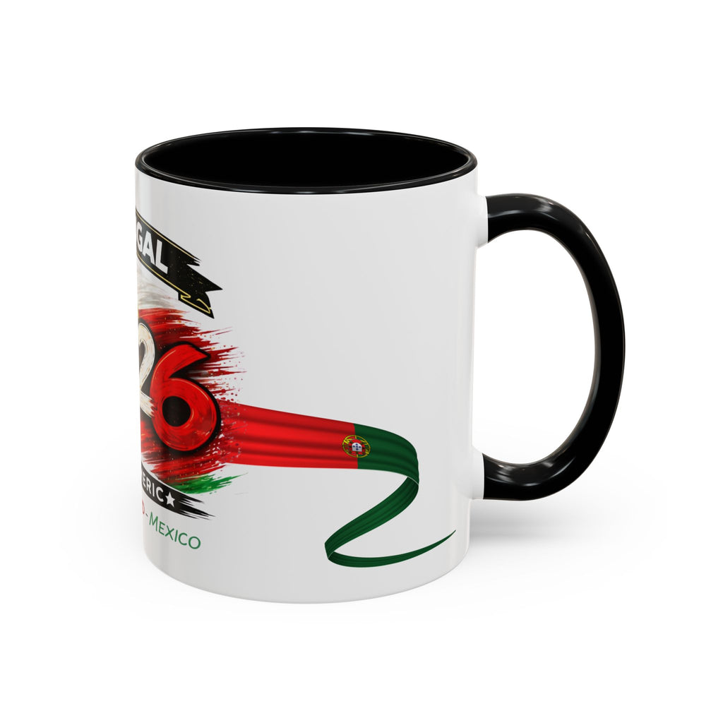 Portugal 2026 Soccer Cup Accent Coffee Mug — USA England Mexico Host Nations