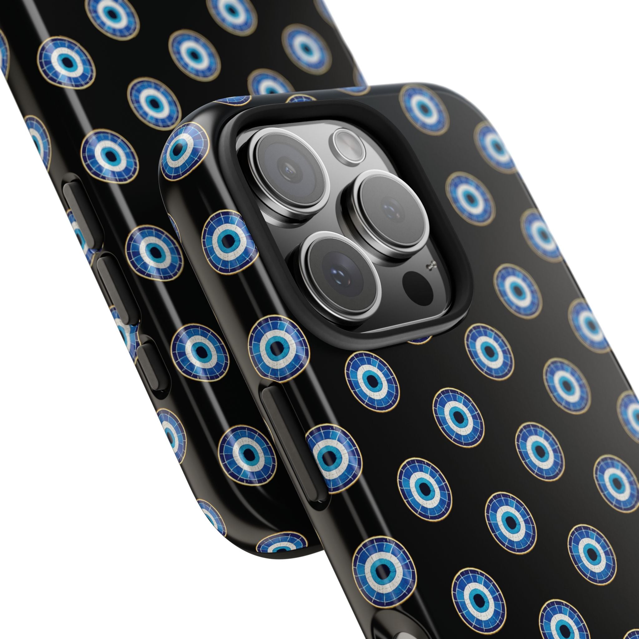 Evil Eye Pattern Tough Phone Case — Protective Blue Nazar Design