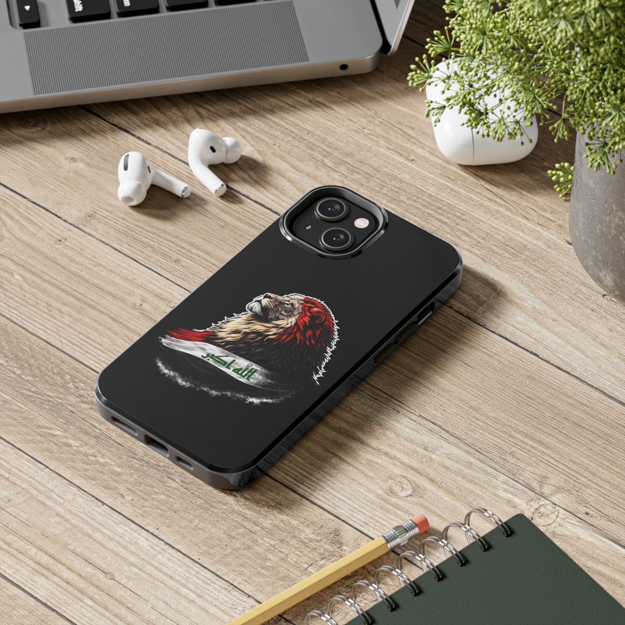 Iraq Lion Tough Phone Case — Protective iPhone Case with Iraqi Flag Design
