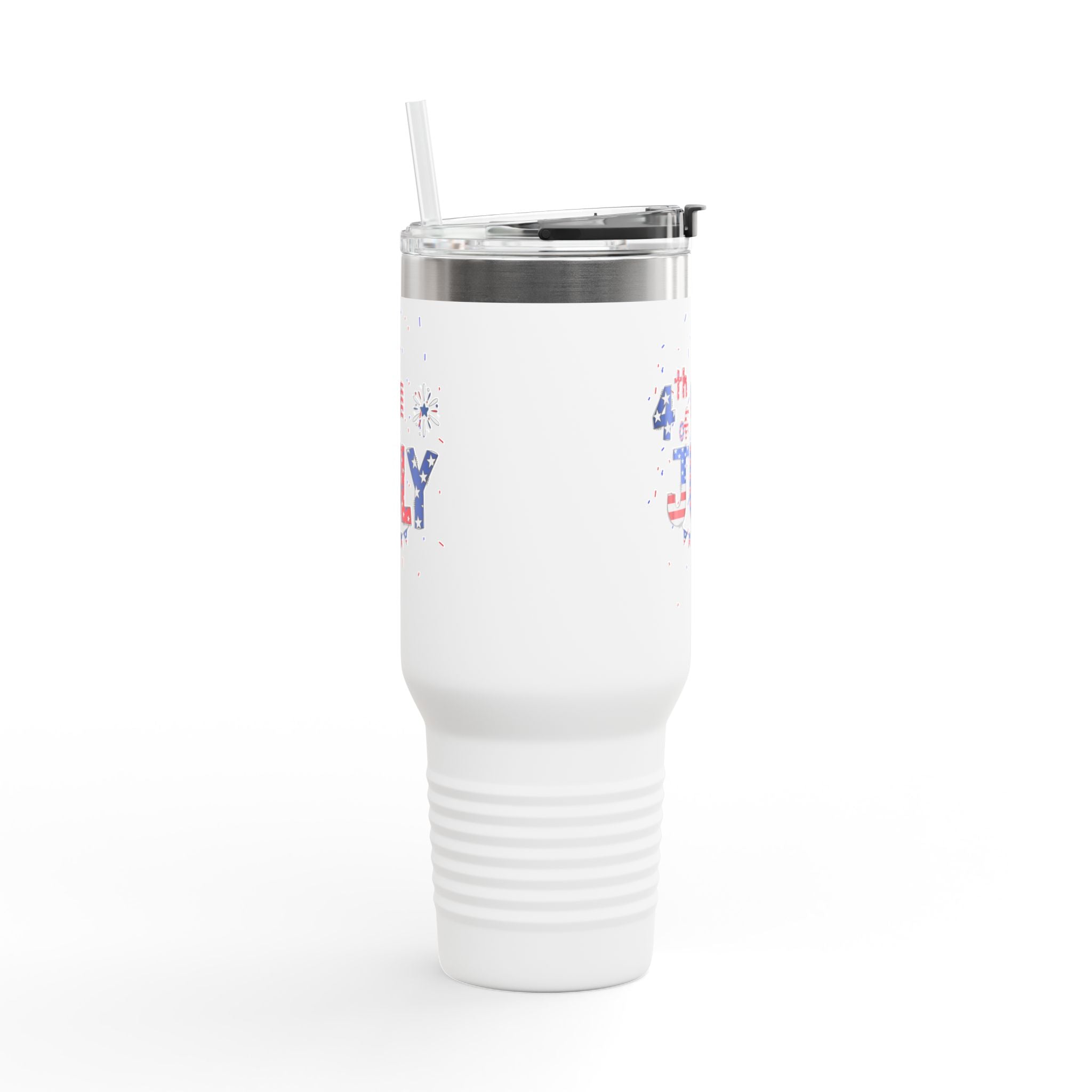 40oz Insulated Travel Mug — 4th of July American Flag Design