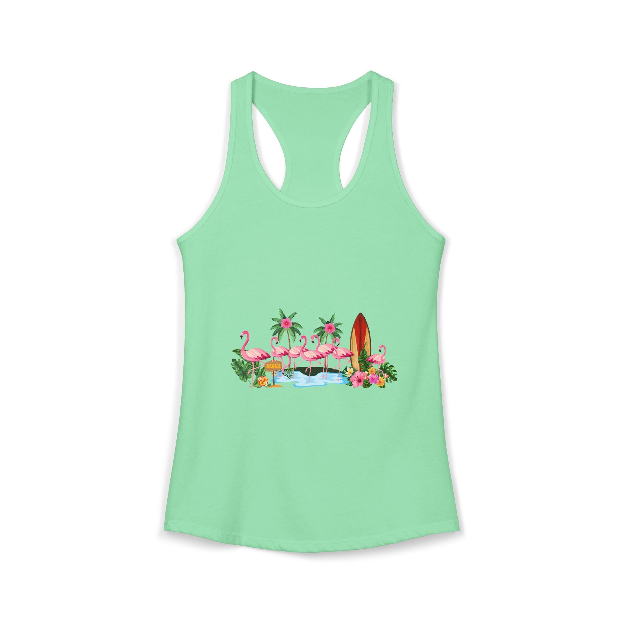 Women's Ideal Racerback Tank Flamingo Beach