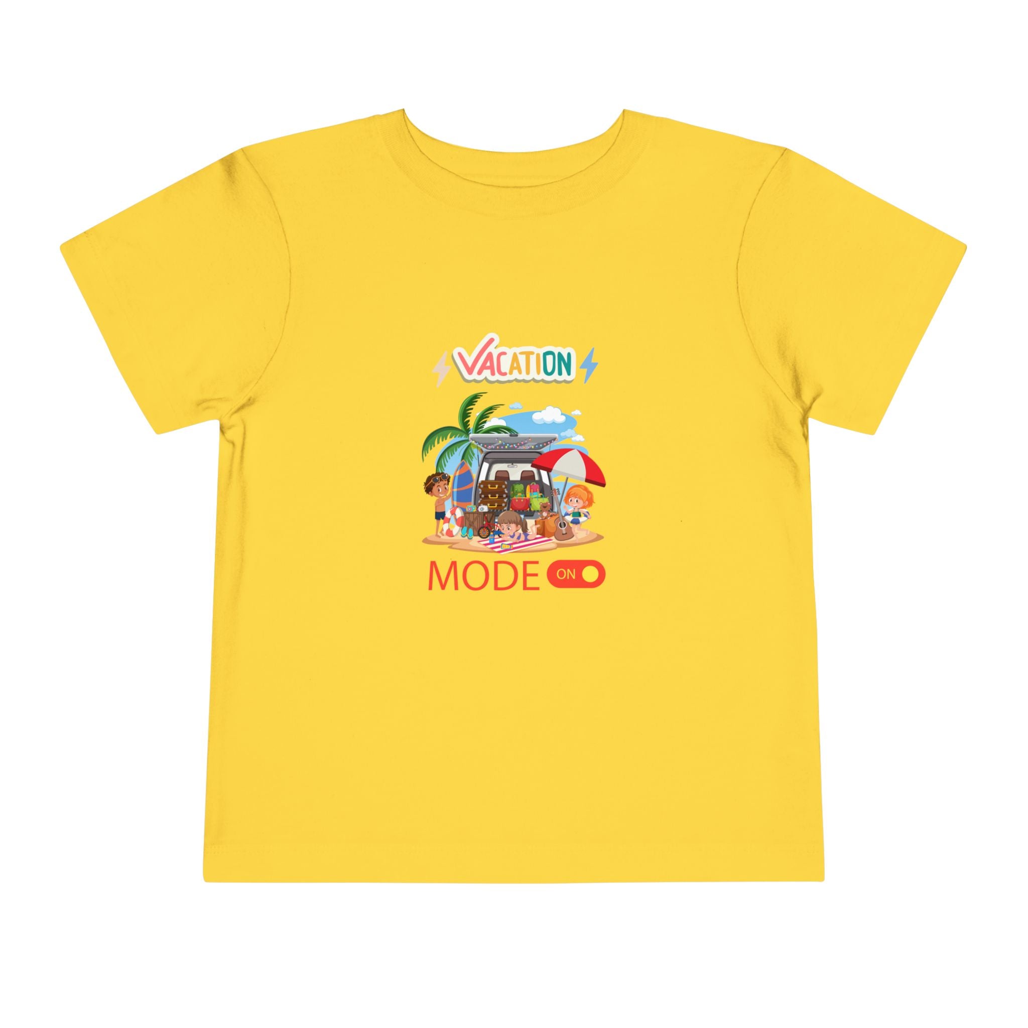 Toddler Tee – "Vacation Mode" Beach Graphic Kids Shirt