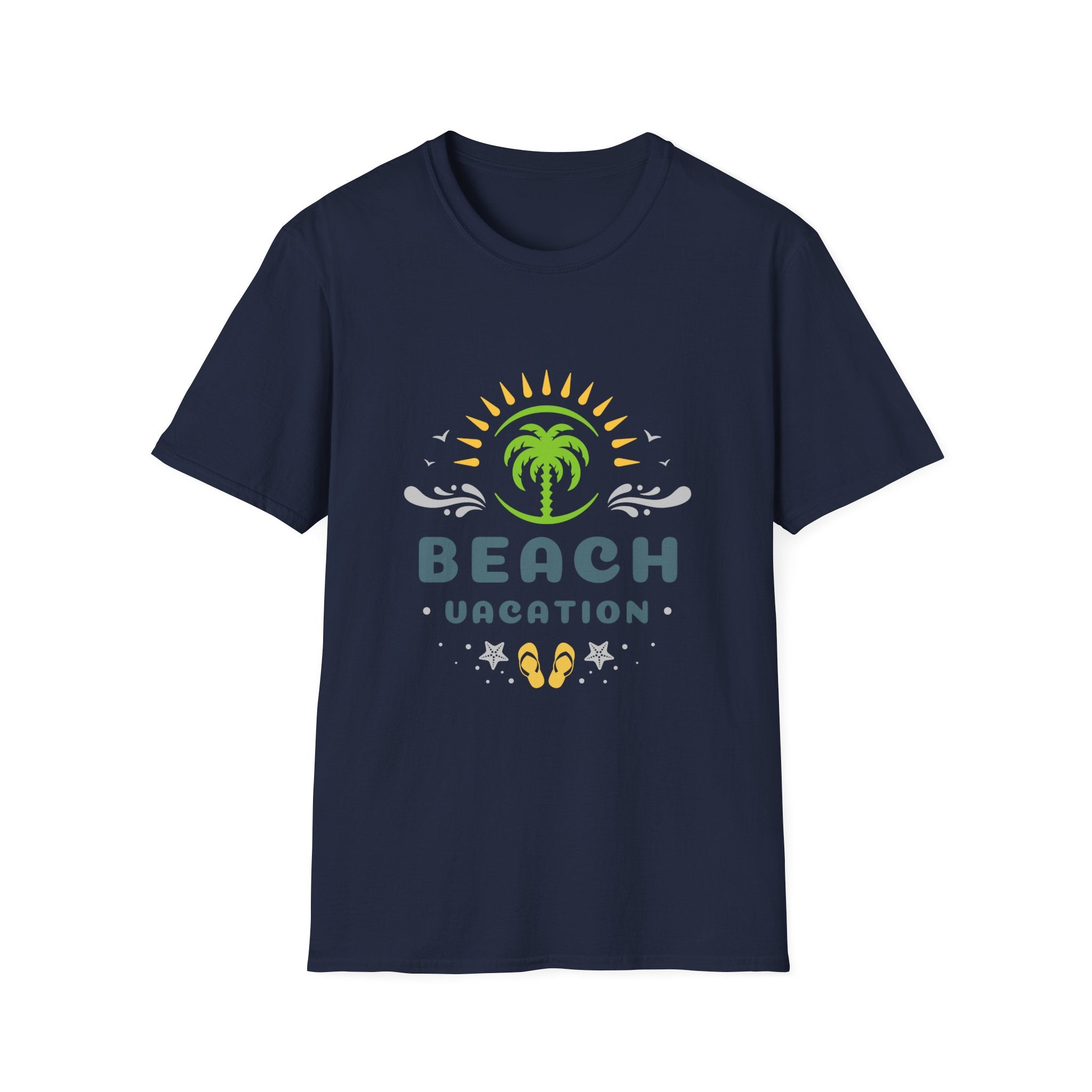 Beach Vacation T-Shirt — Palm Tree Sunset Graphic Tee