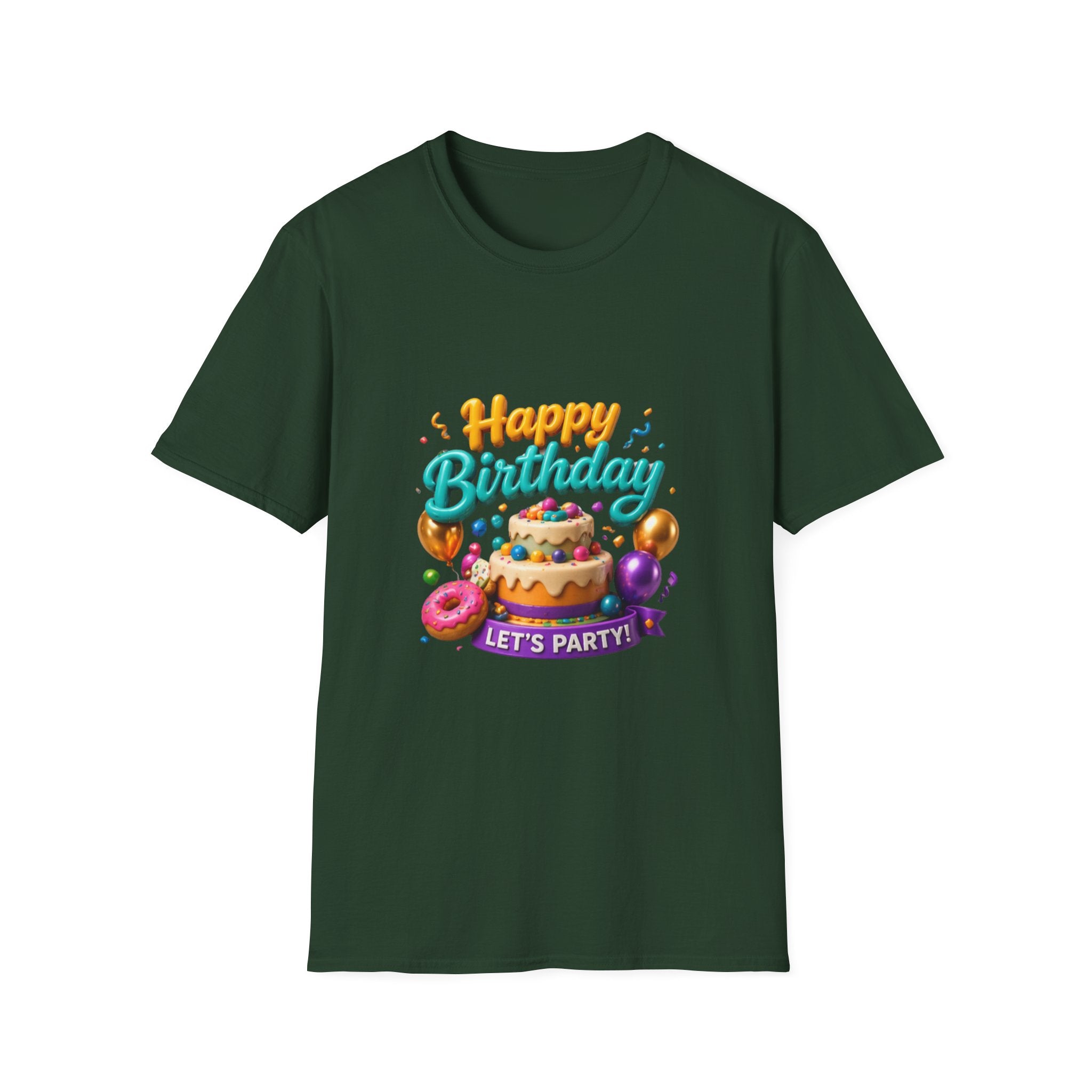 Birthday Party T-Shirt — "Happy Birthday, Let’s Party!"