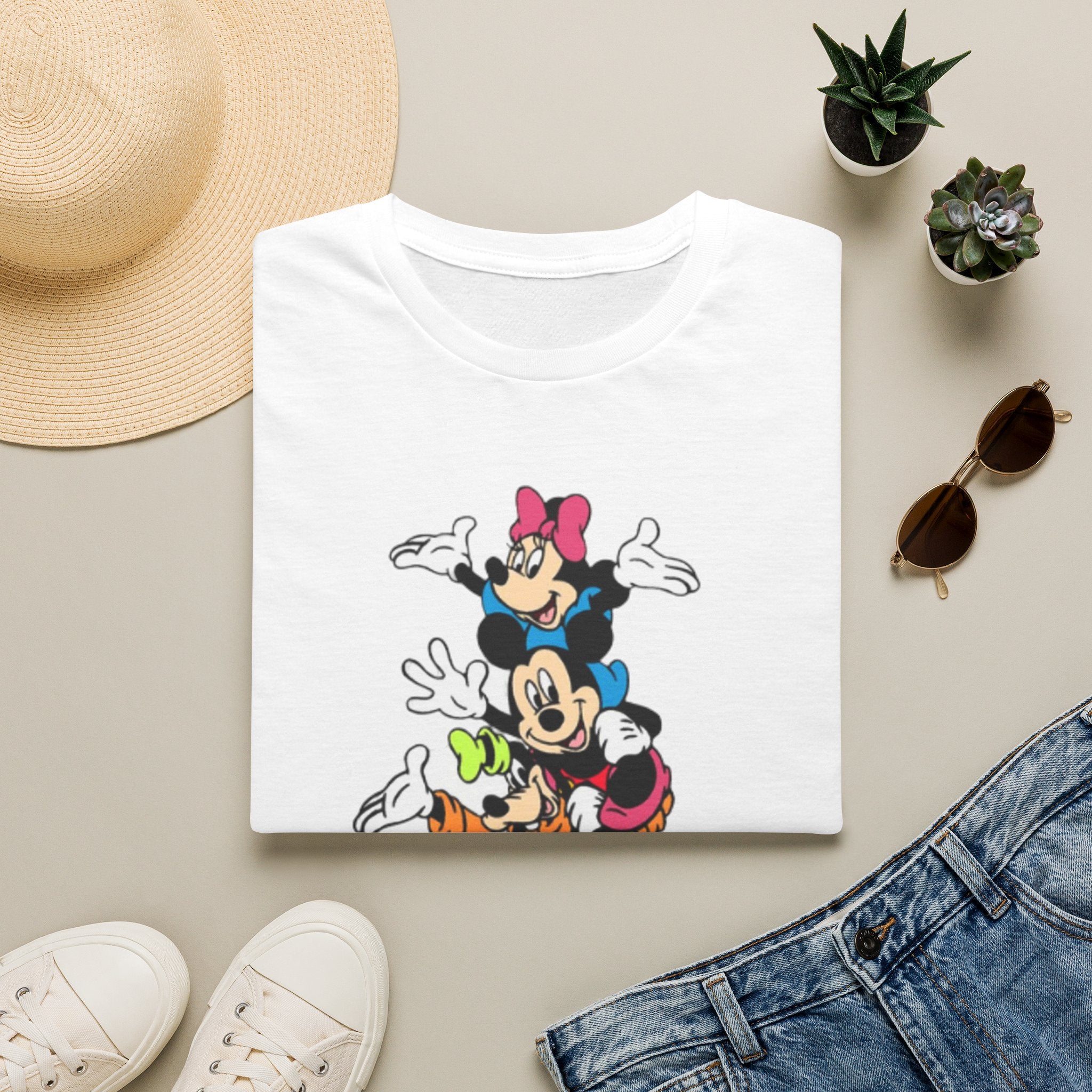 Stacked Disney Characters Unisex T-Shirt — Mickey & Friends Vertical Graphic Tee