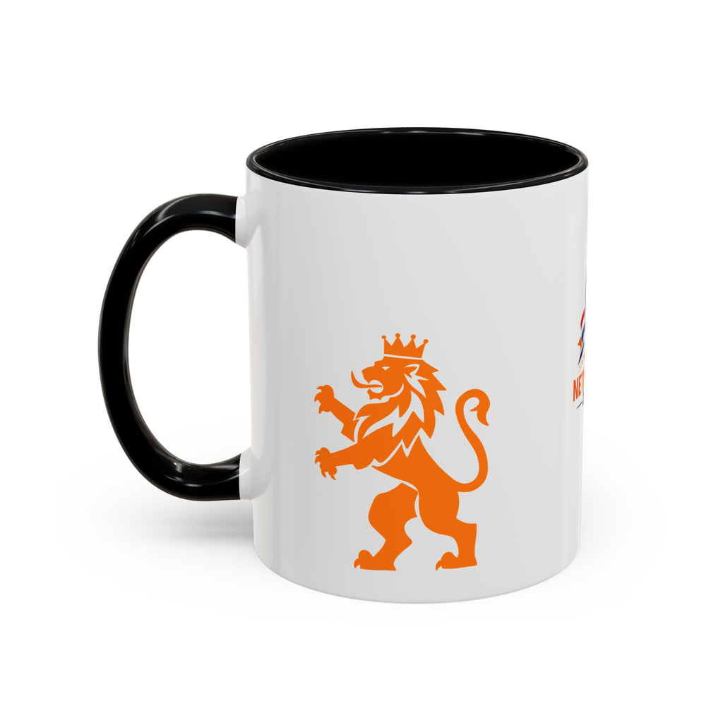 Netherlands 2026 Soccer Fan Coffee Mug — Orange Lion Accent Mug