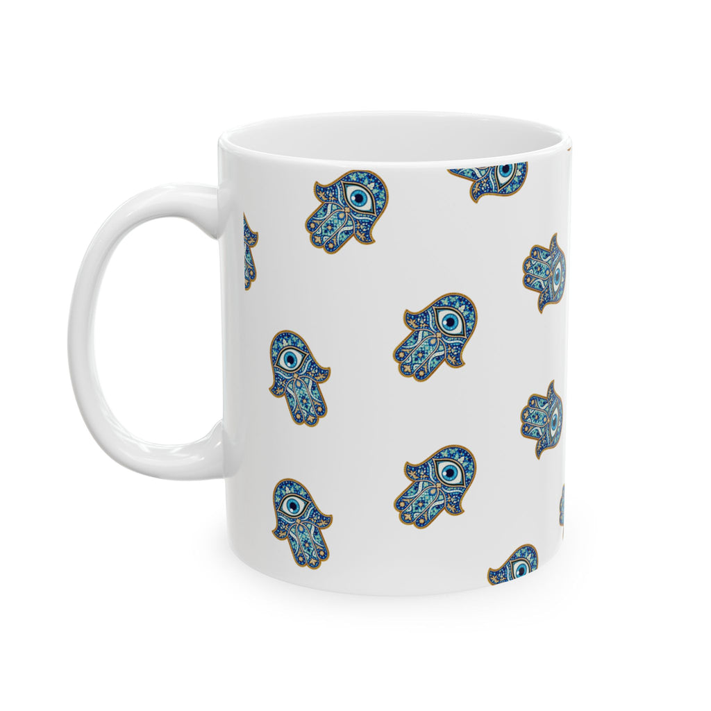 Hamsa Pattern Ceramic Mug