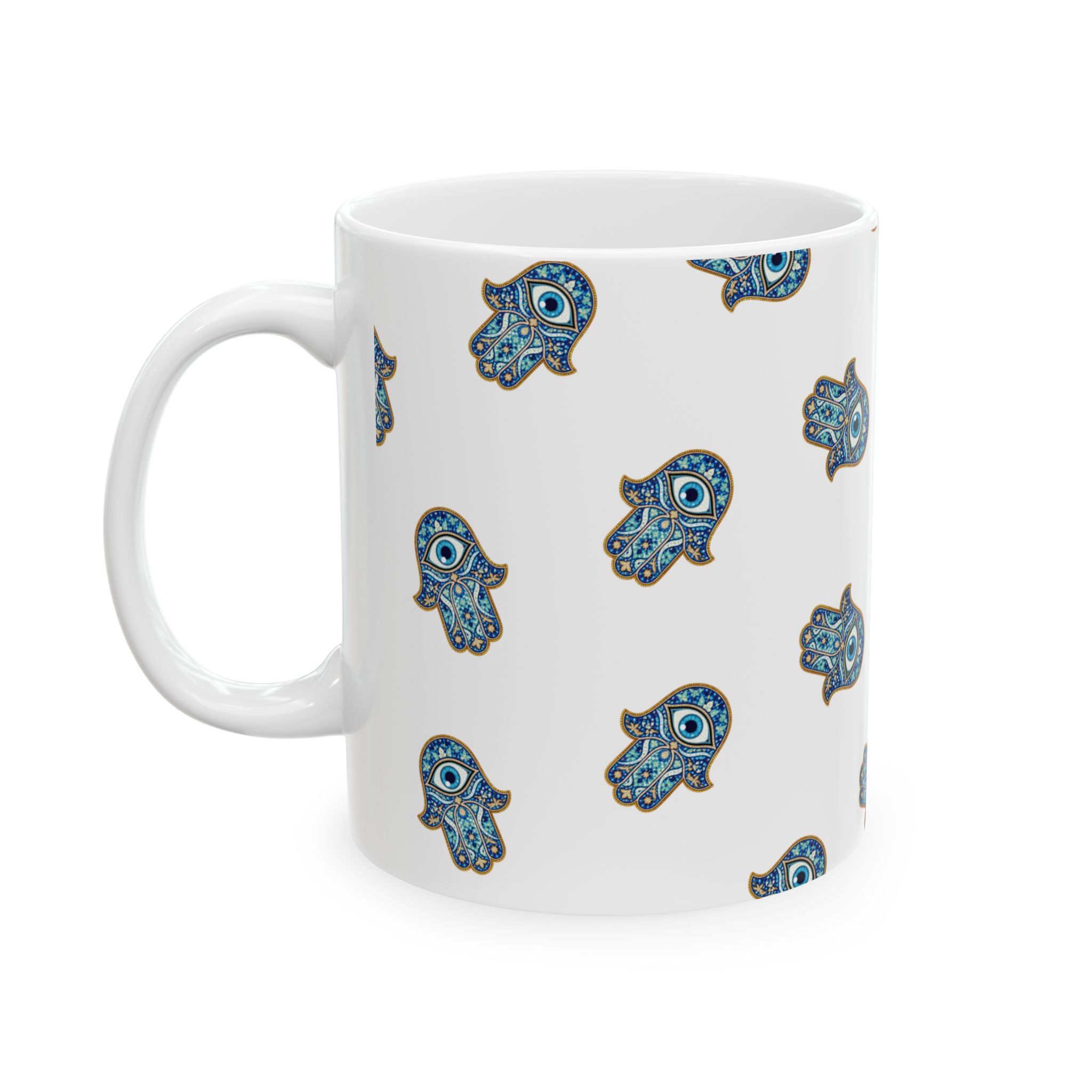 Hamsa Pattern Ceramic Mug