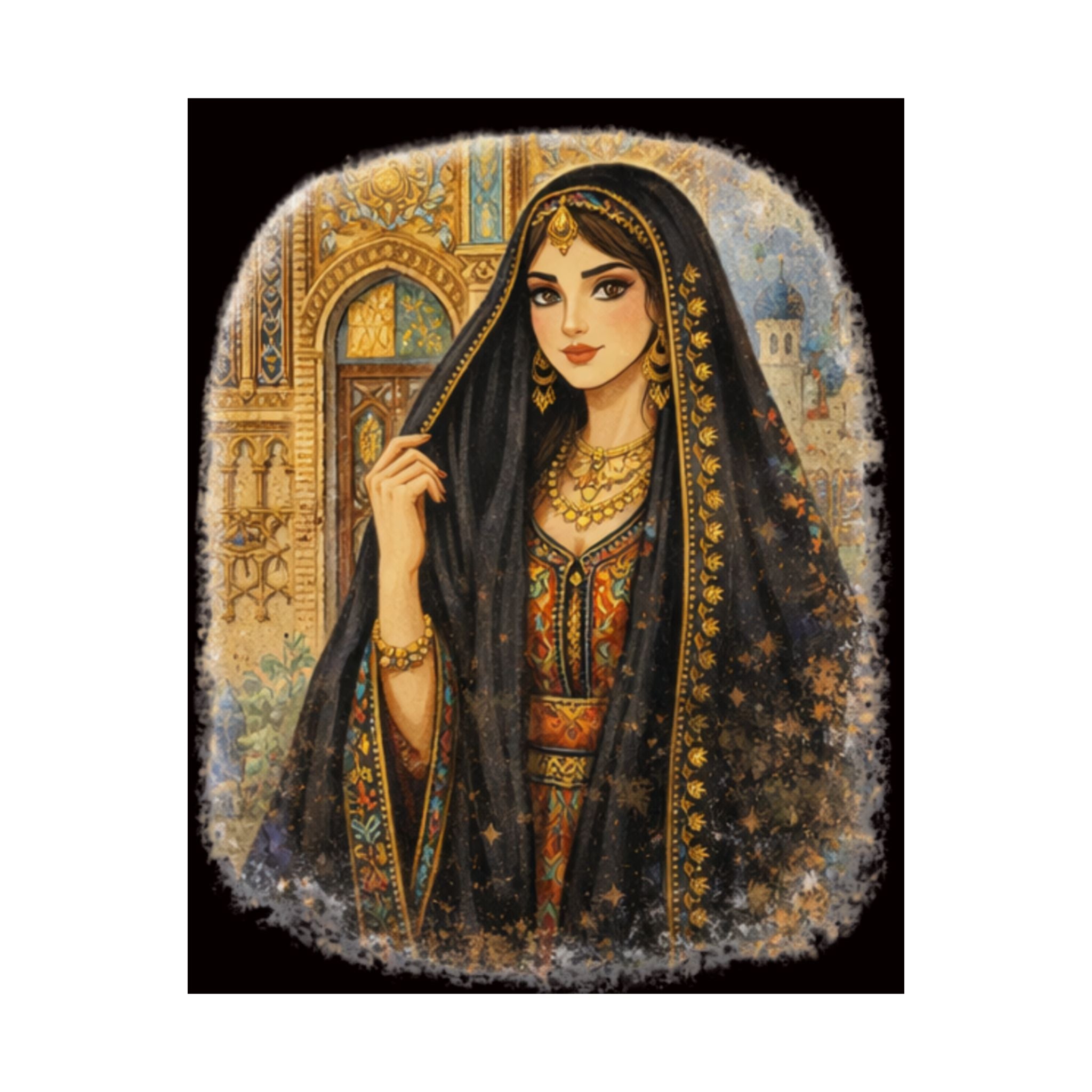 Matte Poster — Middle Eastern Princess Art Print (Vertical)