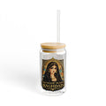 Made in Baghdad Sipper Glass - 16oz Glass Jar with Straw