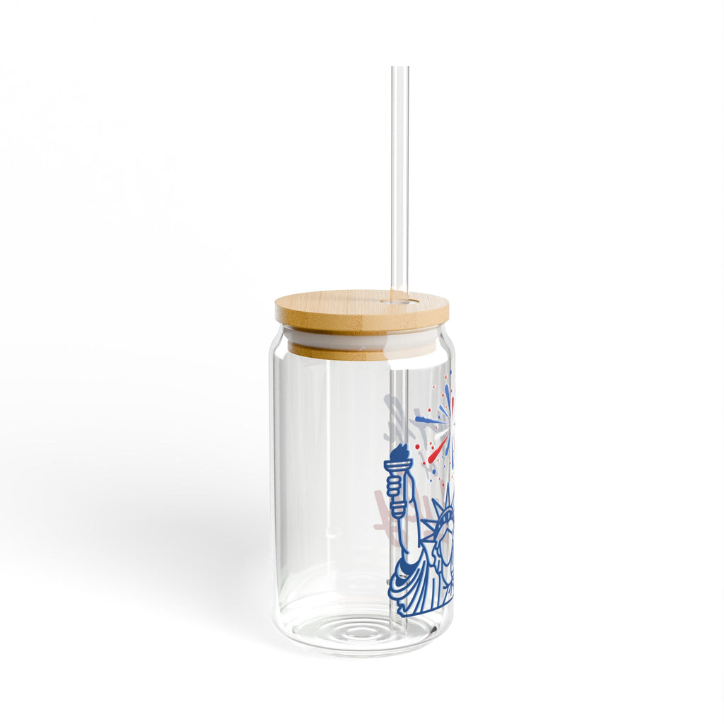 16oz July 4th Sipper Glass - Statue of Liberty Patriotic Drink Tumbler