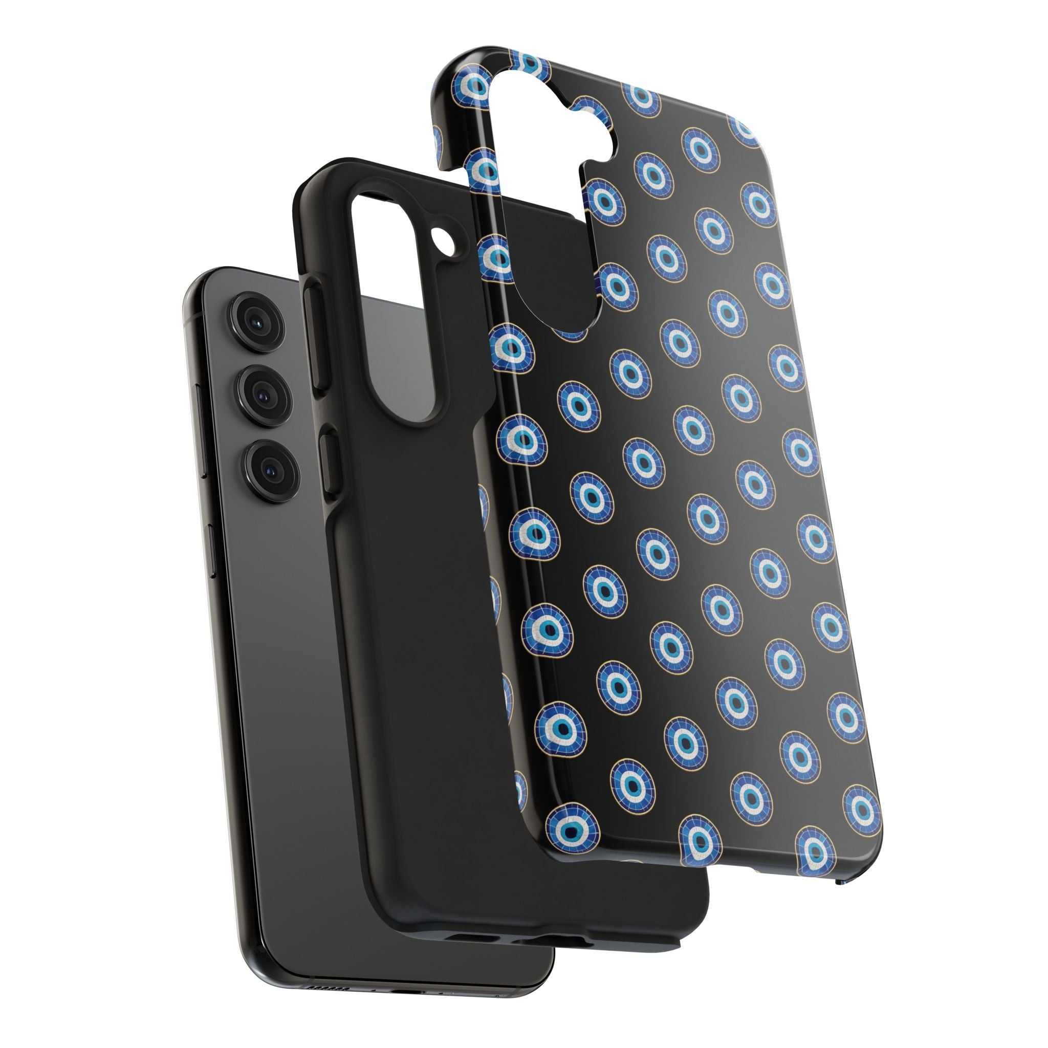 Evil Eye Pattern Tough Phone Case — Protective Blue Nazar Design