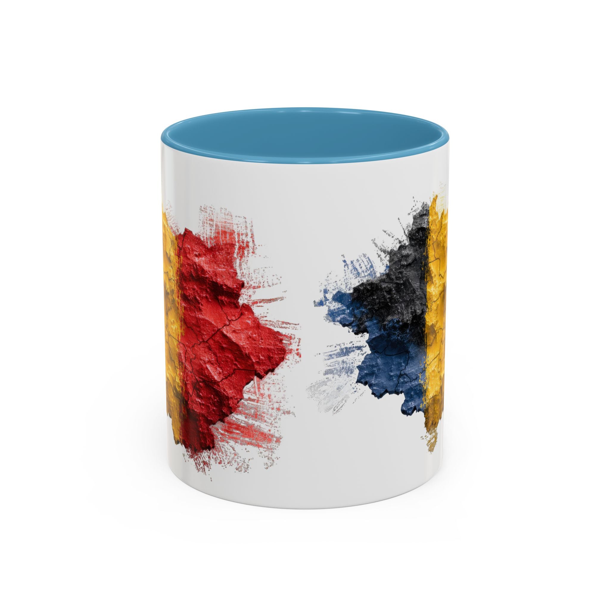 Belgium Flag Coffee Mug – Distressed Watercolor Accent Mug (11/15oz)
