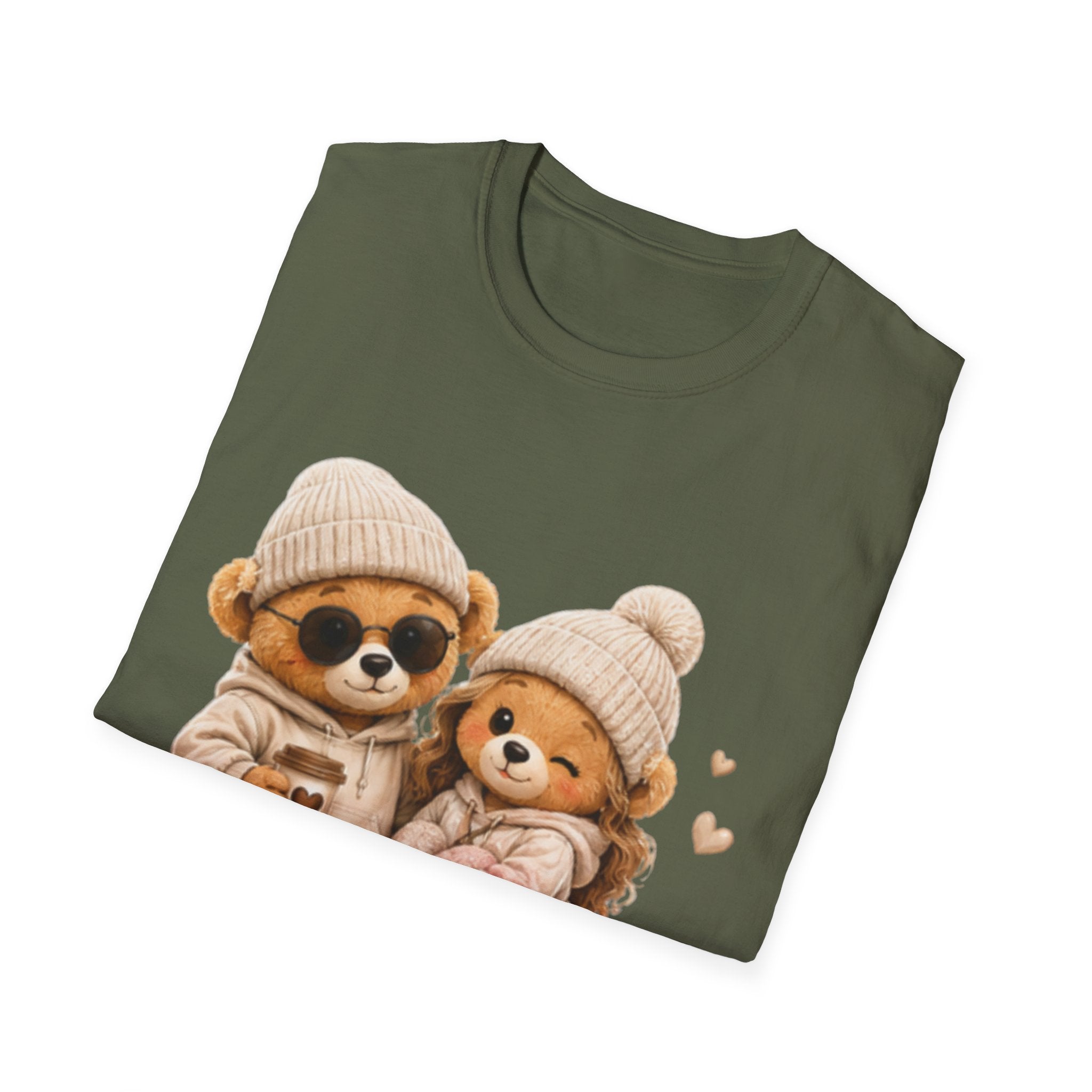 Cute Winter Bears Couple unisex T-Shirt — Cozy Matching Cute Bear Illustration