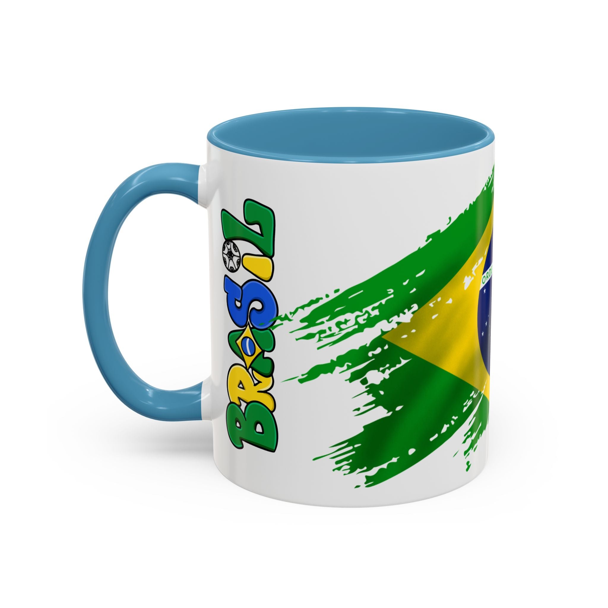 Brazil Flag Accent Coffee Mug — Brasil Pride 11/15oz