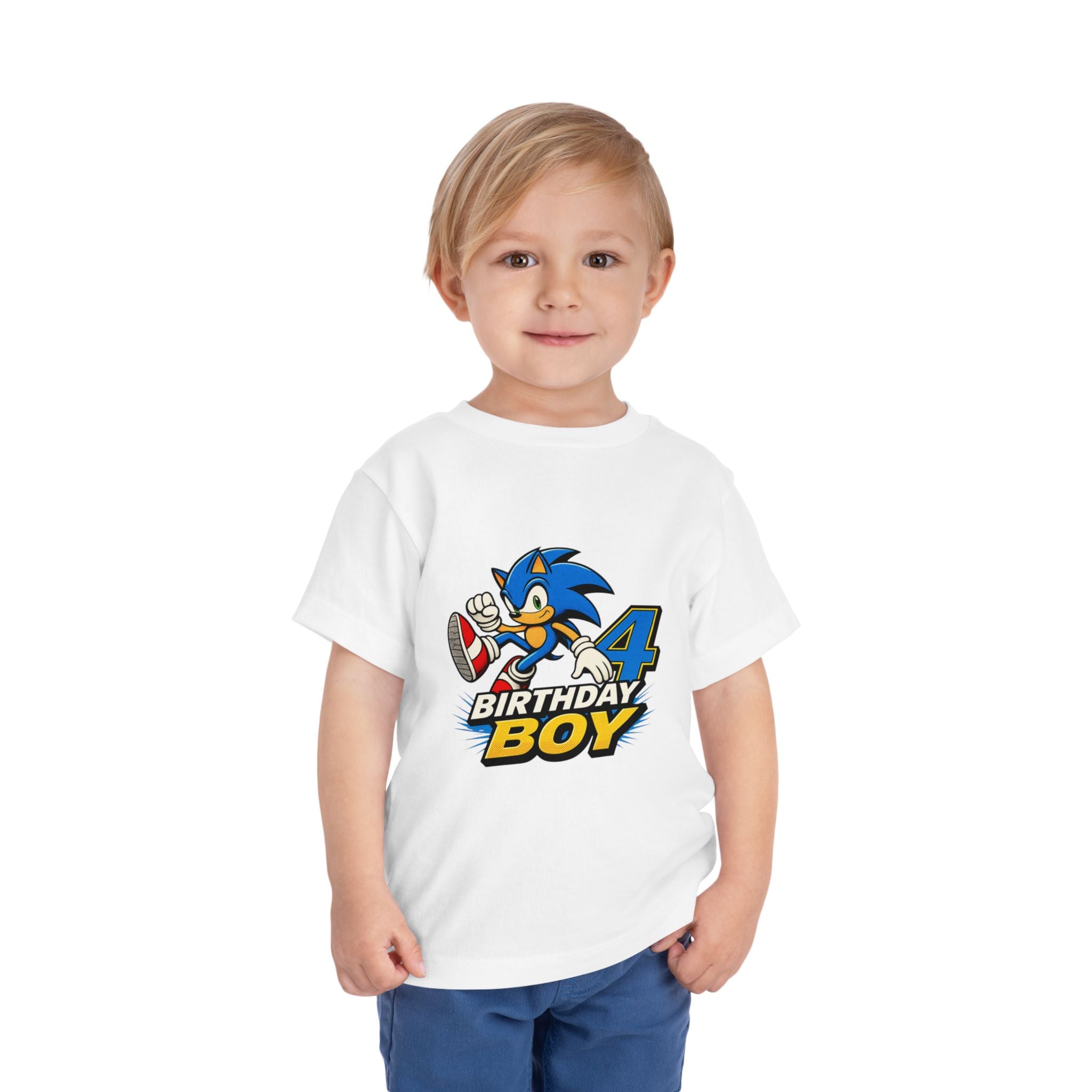 Sonic 4th Birthday Boy Toddler Tee