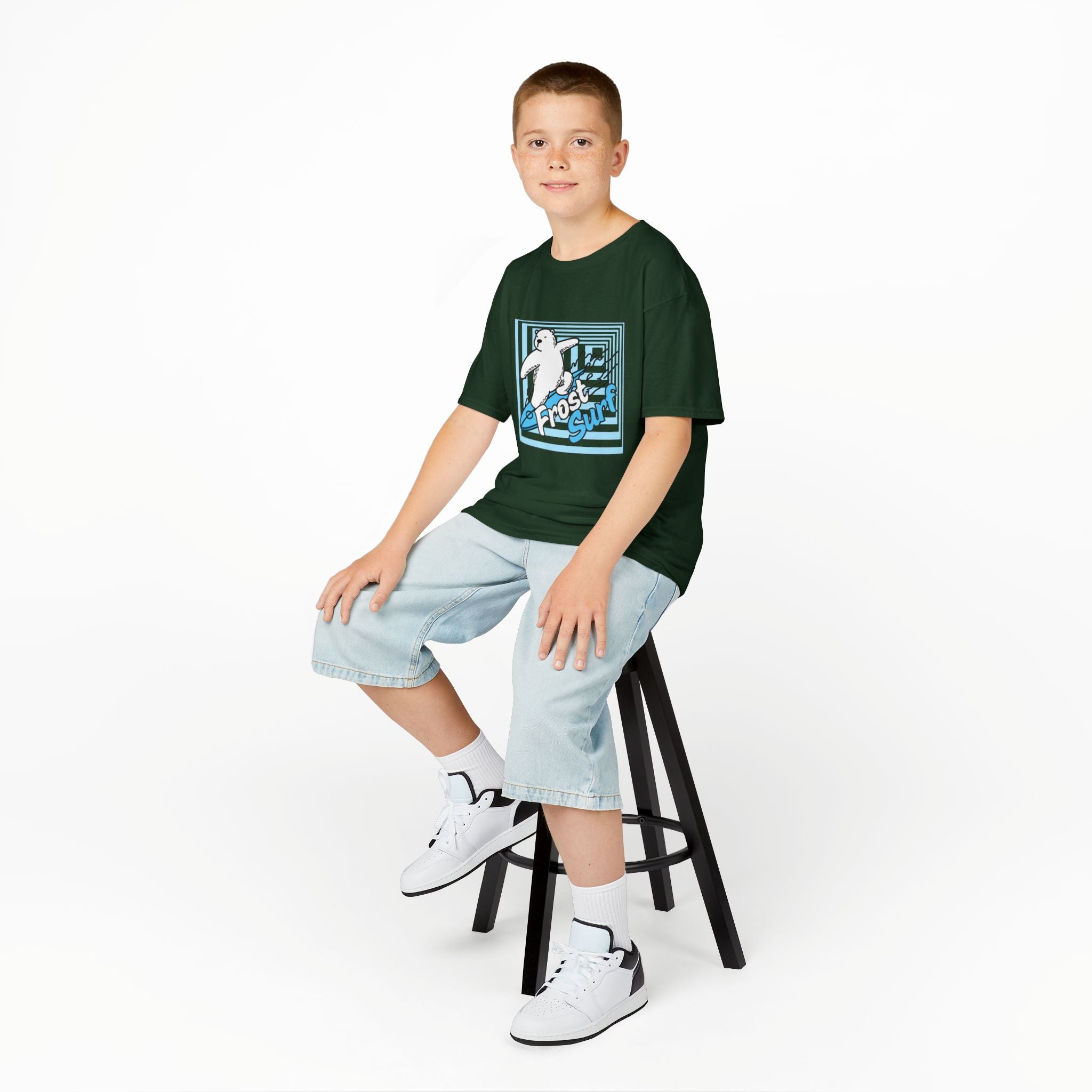 Kids Tee — 'Frost Surf' Polar Bear Surfing Graphic
