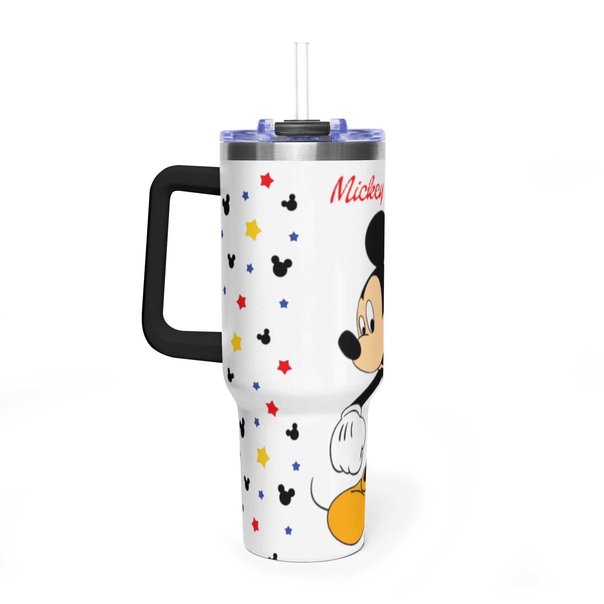 Mickey Mouse 40oz Vacuum Tumbler — Insulated Travel Mug with Straw