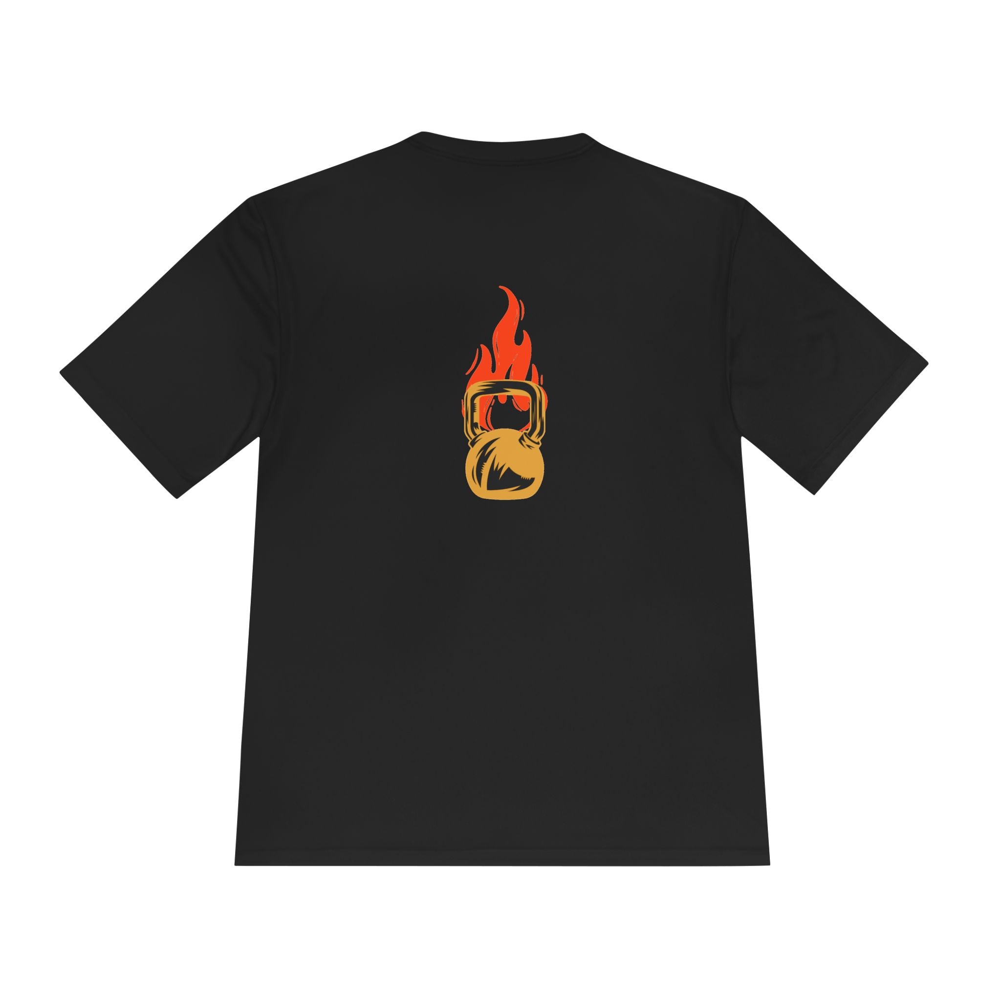 No Days Off Flame Kettlebell Tee — Motivational Gym Workout Shirt