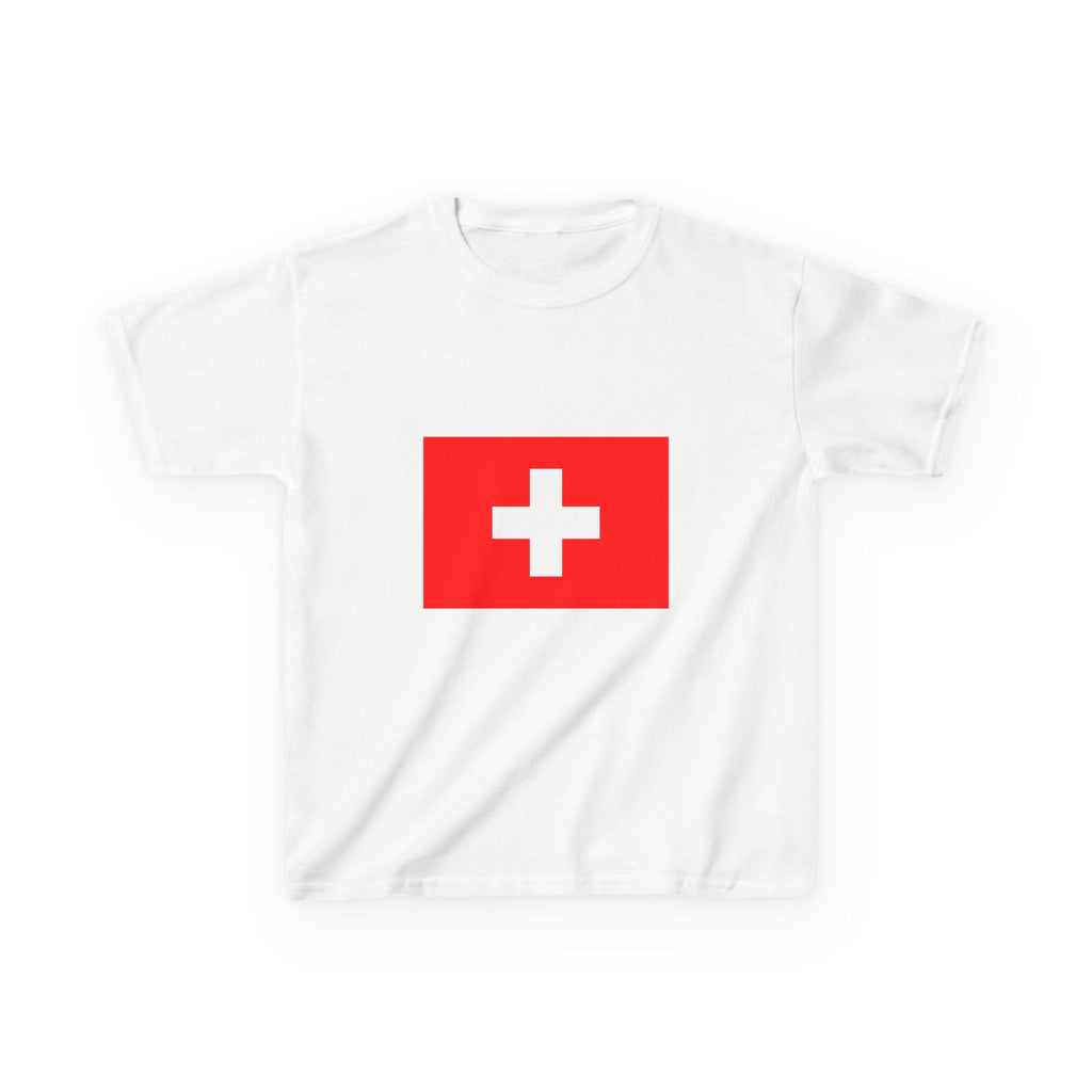 Switzerland Kids T-Shirt – Swiss Flag "SUI" Soccer Jersey Style