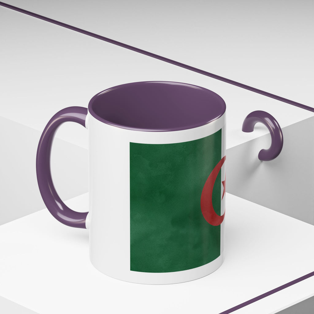 Algeria Flag Accent Coffee Mug (11/15oz) — Crescent & Star National Pride Tea Cup