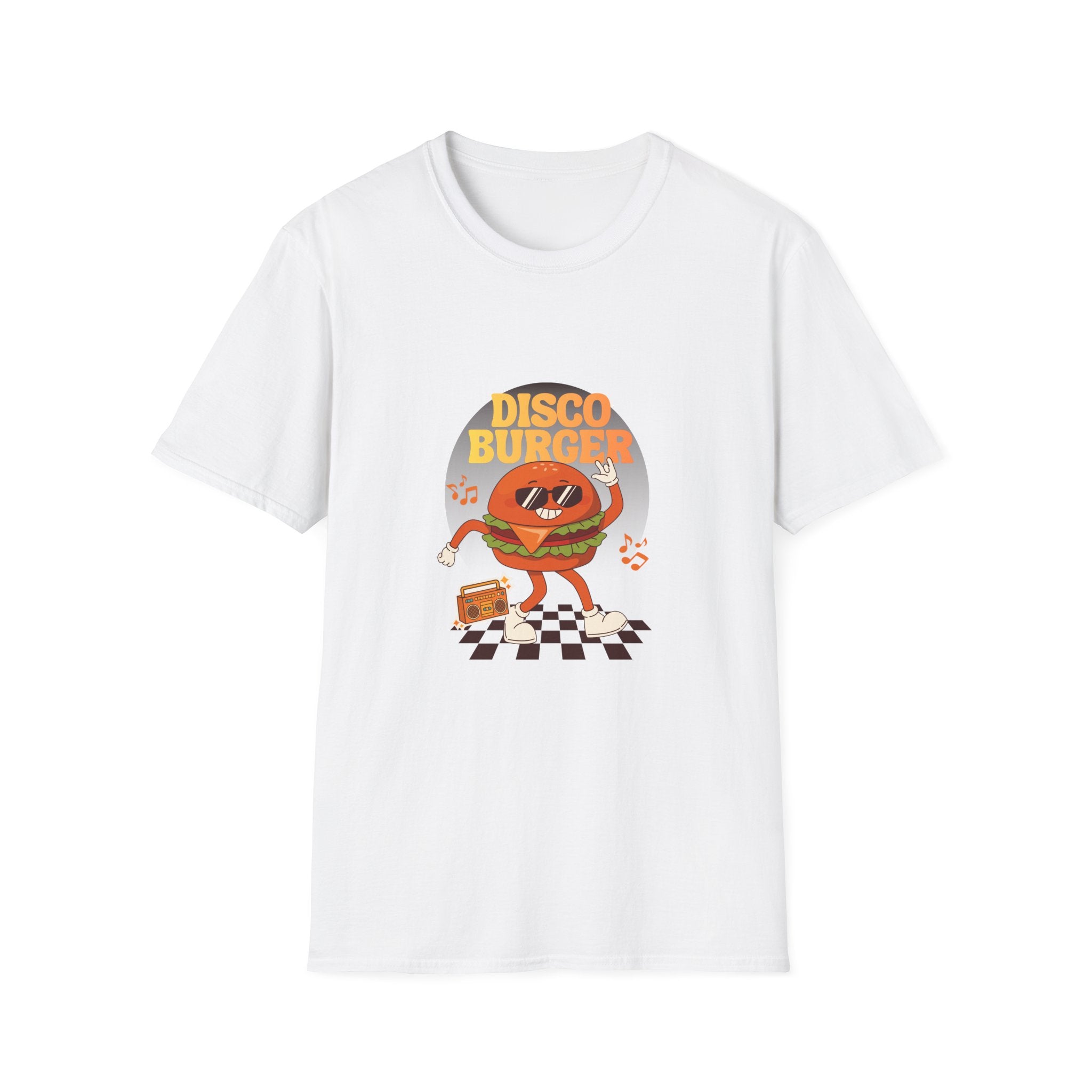 Disco Burger T-Shirt — Retro Dancing Burger Graphic Tee