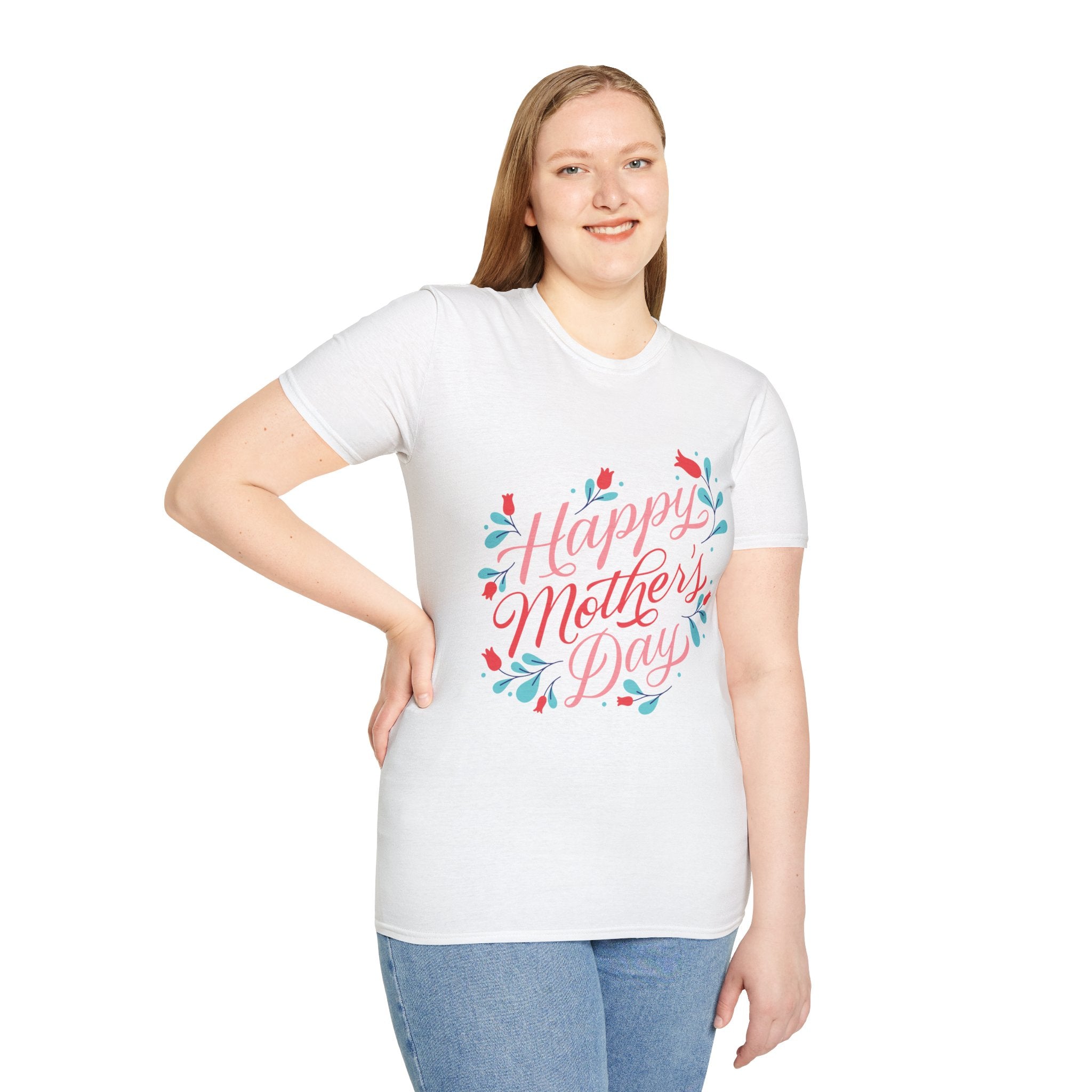 Mother's Day T-Shirt — "Happy Mother's Day" Floral Tee