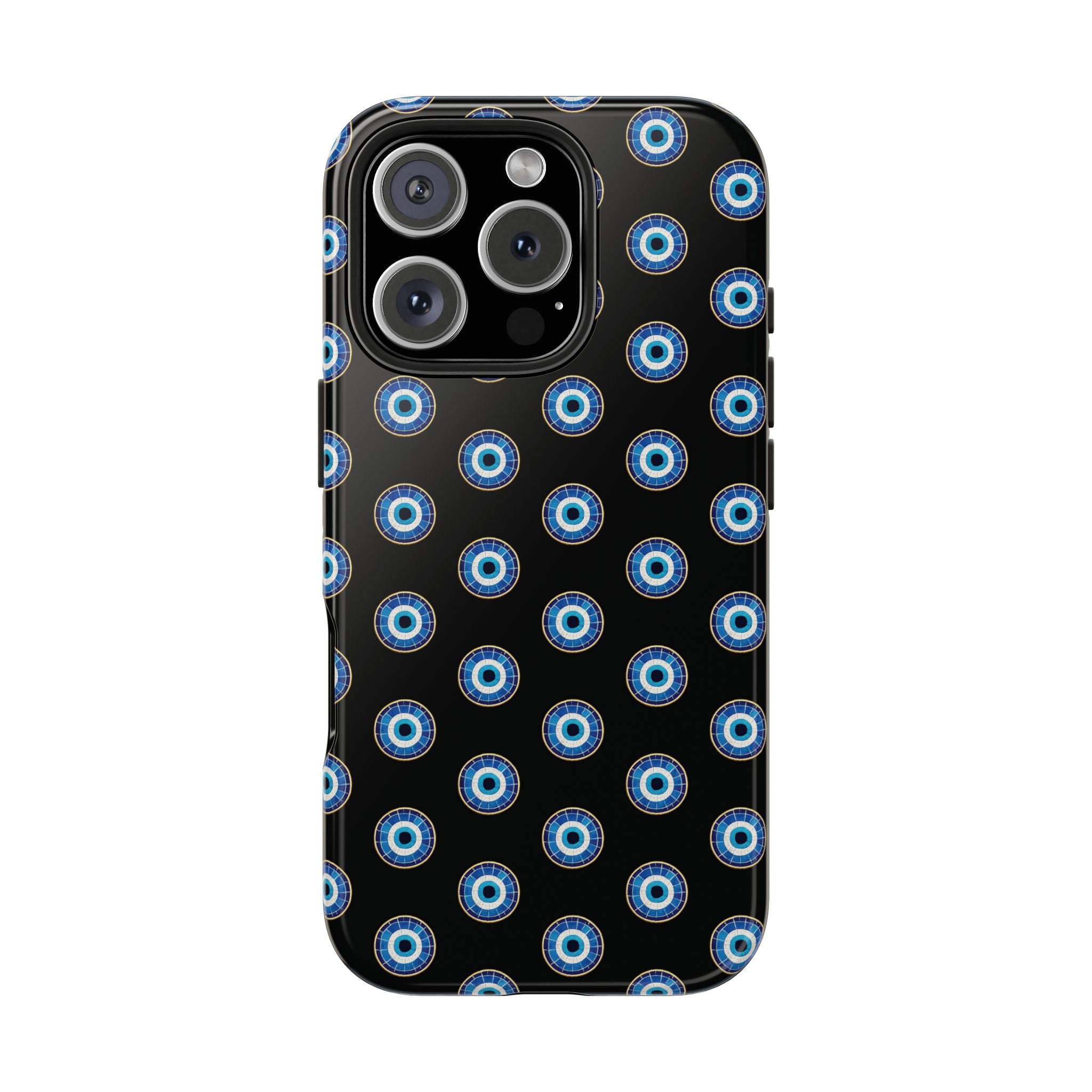 Evil Eye Pattern Tough Phone Case — Protective Blue Nazar Design