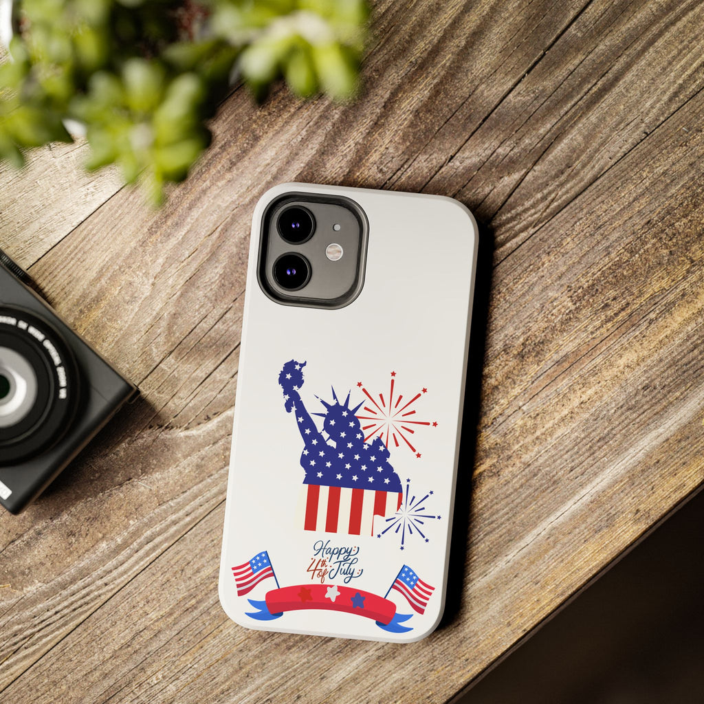 4th of July Tough Phone Case — Statue of Liberty USA Flag Design