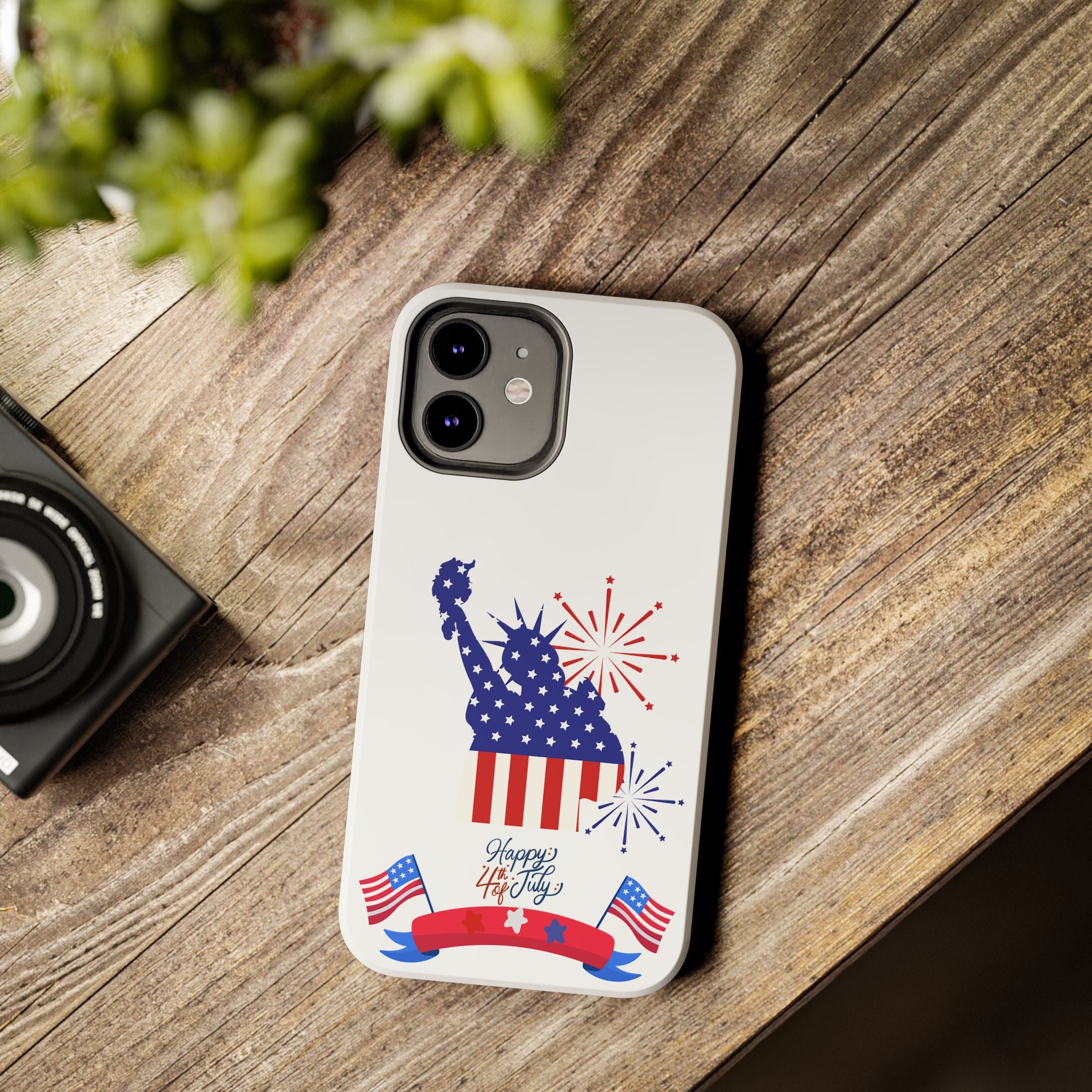 4th of July Tough Phone Case — Statue of Liberty USA Flag Design