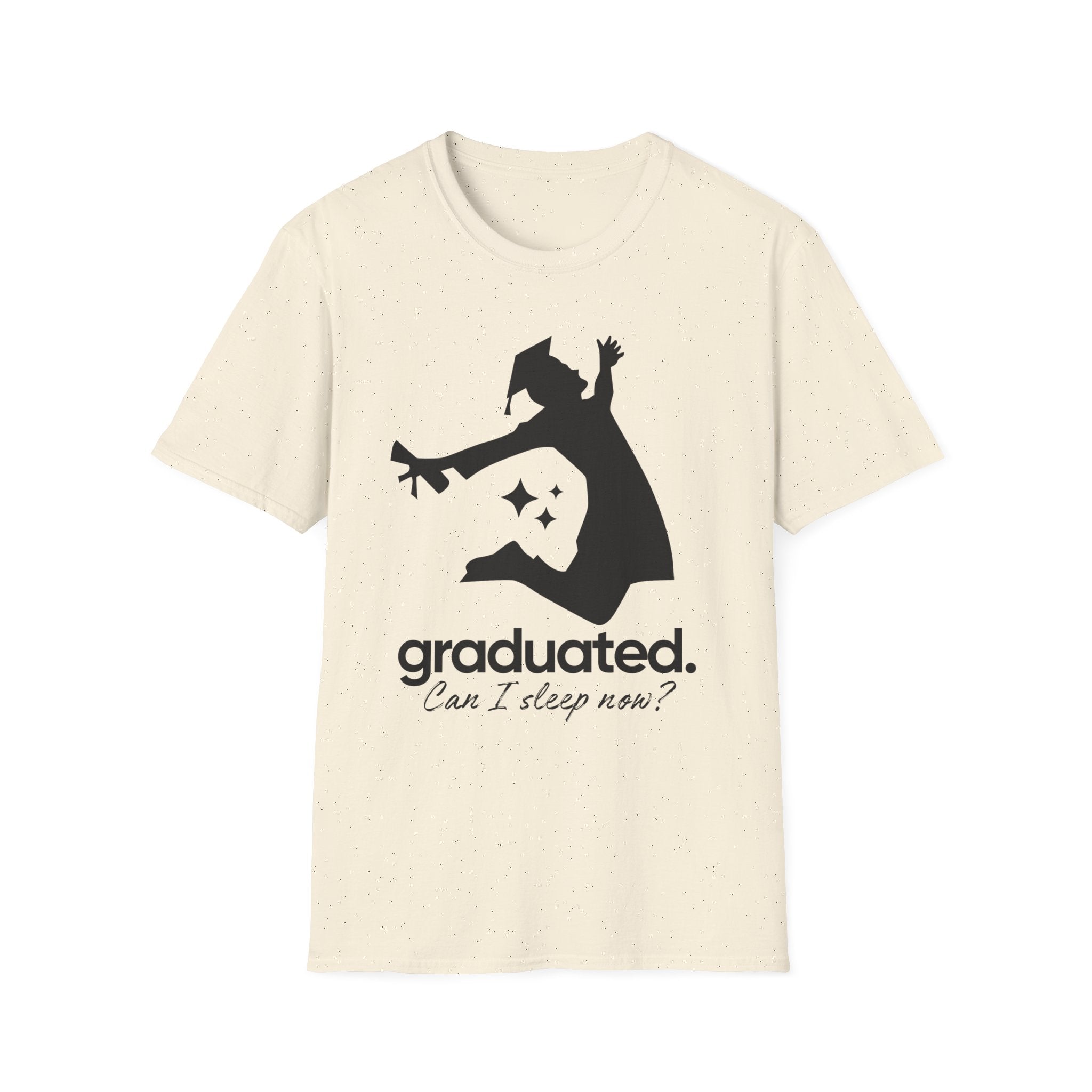 Graduated. Can I Sleep Now? T-Shirt - Funny Graduation Tee