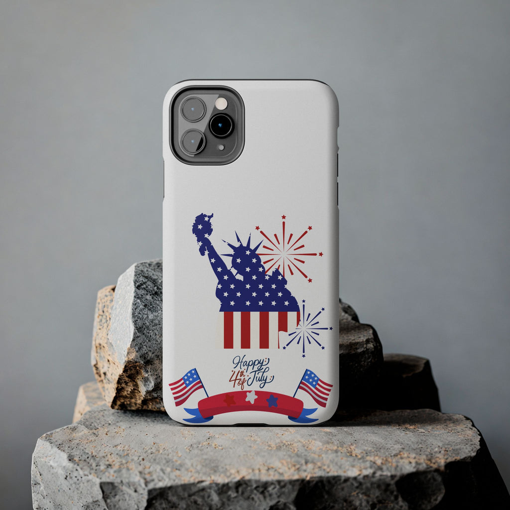 4th of July Tough Phone Case — Statue of Liberty USA Flag Design