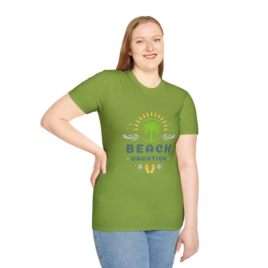 Beach Vacation T-Shirt — Palm Tree Sunset Graphic Tee