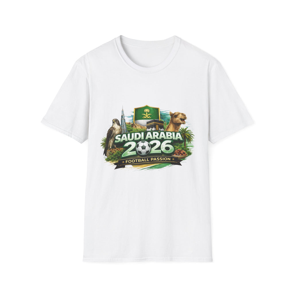 Saudi Arabia 2026 Football T-Shirt – National Flags & Camel Soccer Design