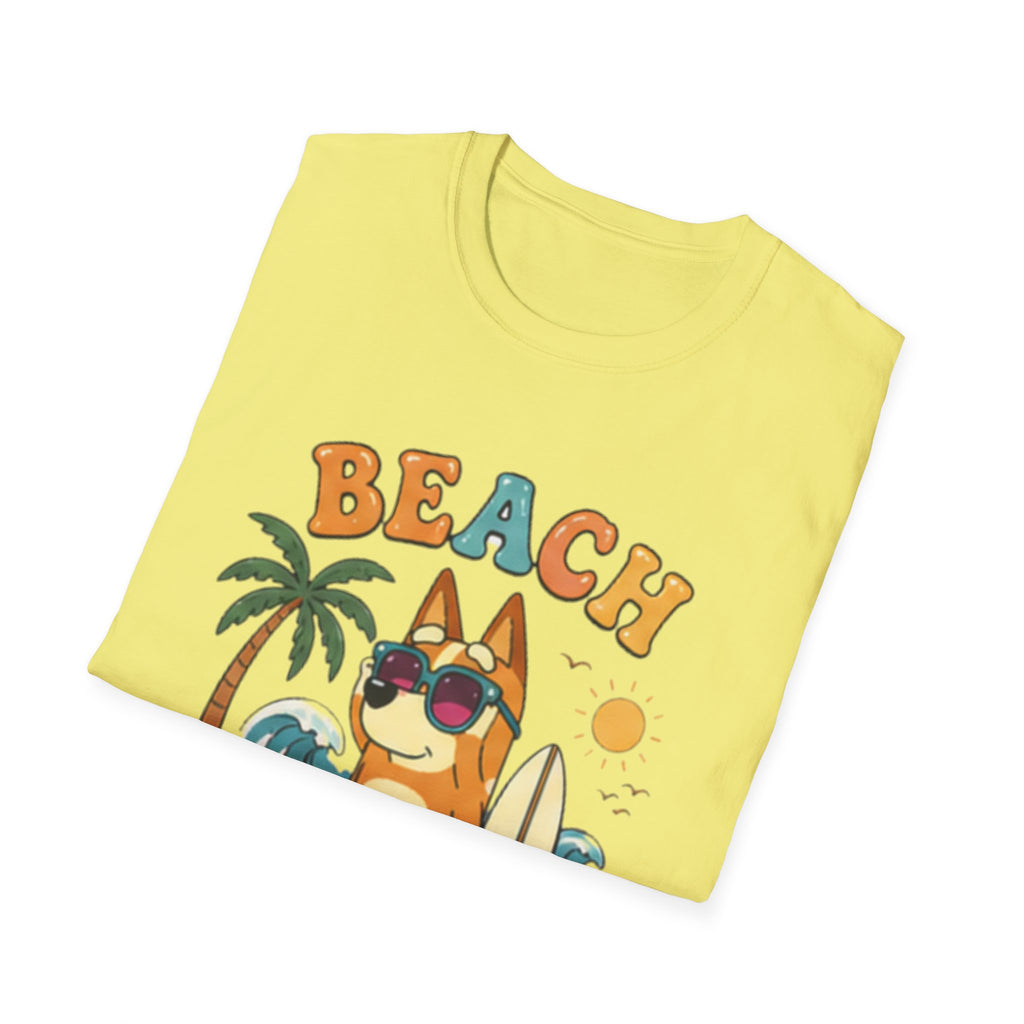 Beach Please T-Shirt — Cute Surfing Dog Retro Summer Tee
