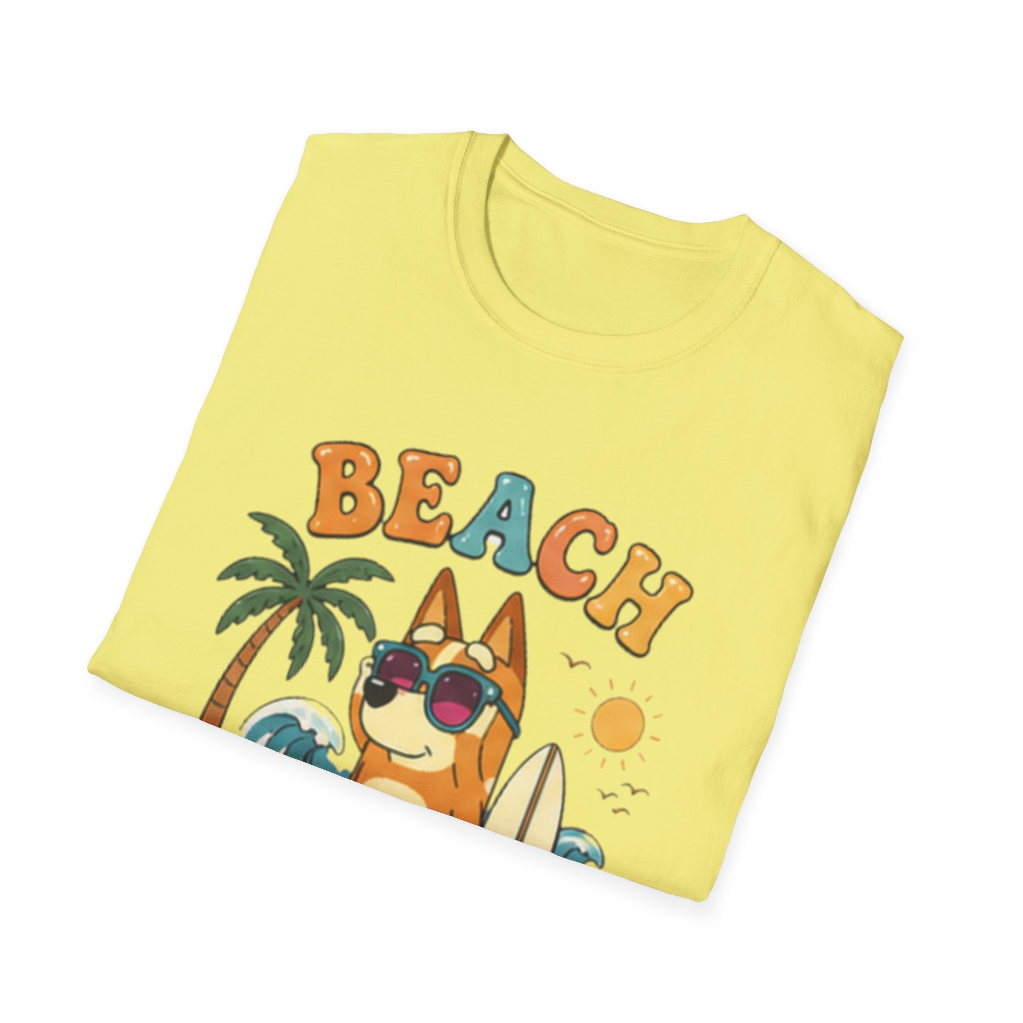 Beach Please T-Shirt — Cute Surfing Dog Retro Summer Tee