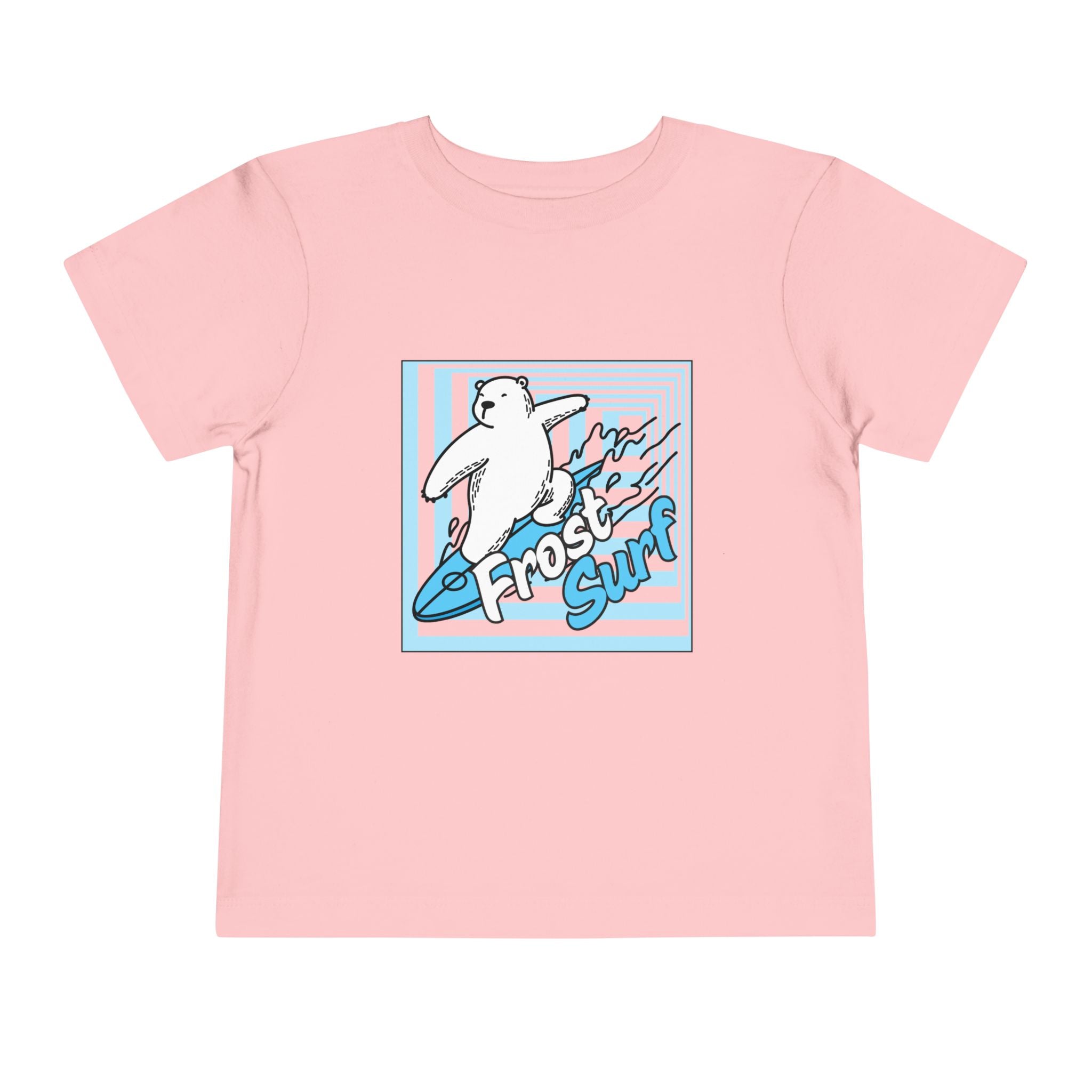 Frost Surf Polar Bear Toddler Tee — Cute Surfing Arctic Graphic Shirt