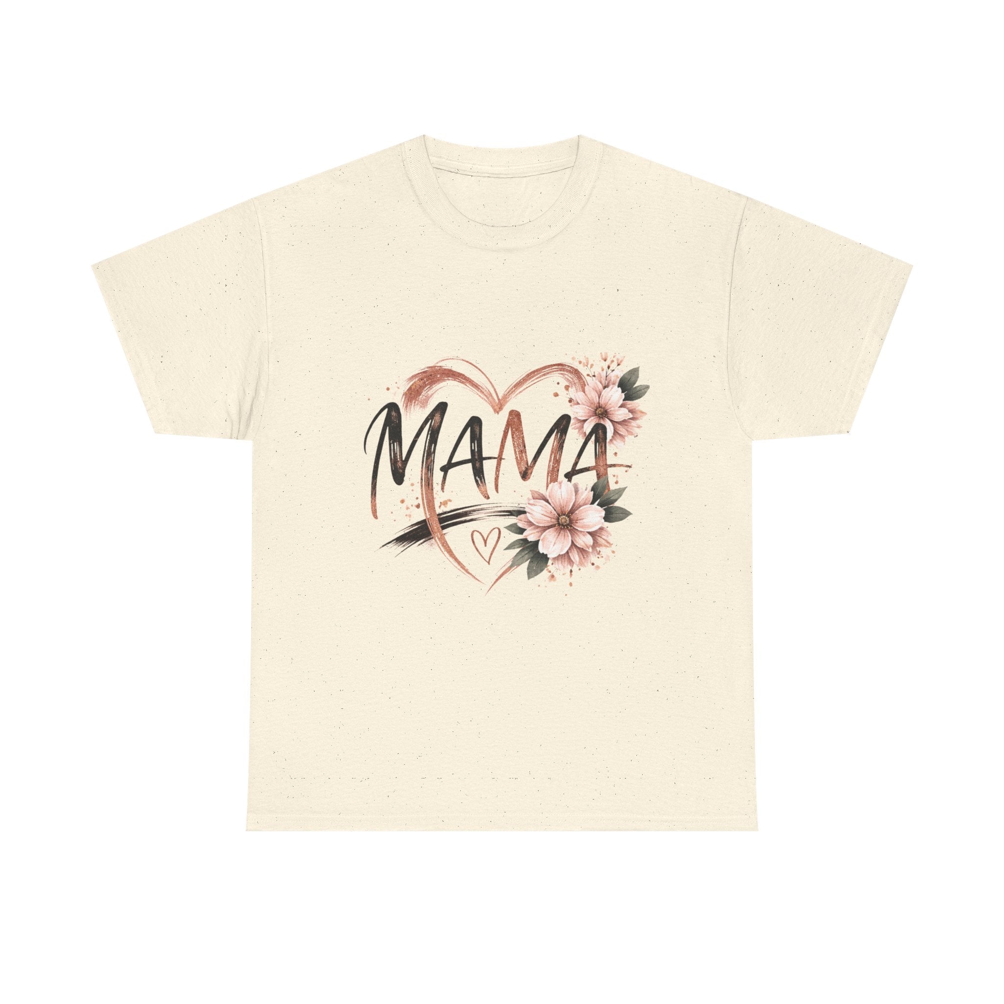 Mama Heart Floral Tee — "MAMA" Script Mother's Day Shirt