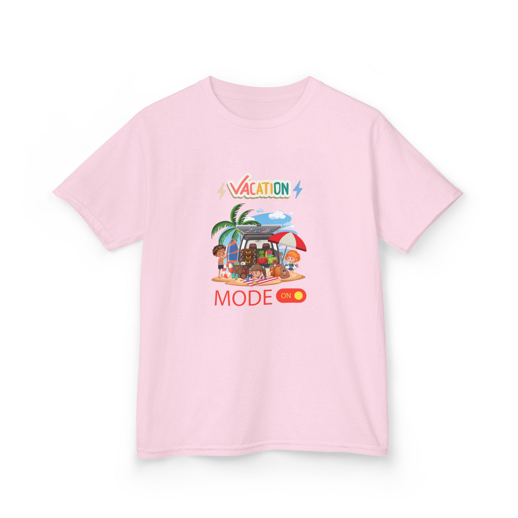 Kids Tee — "Vacation Mode" Beach Graphic Shirt