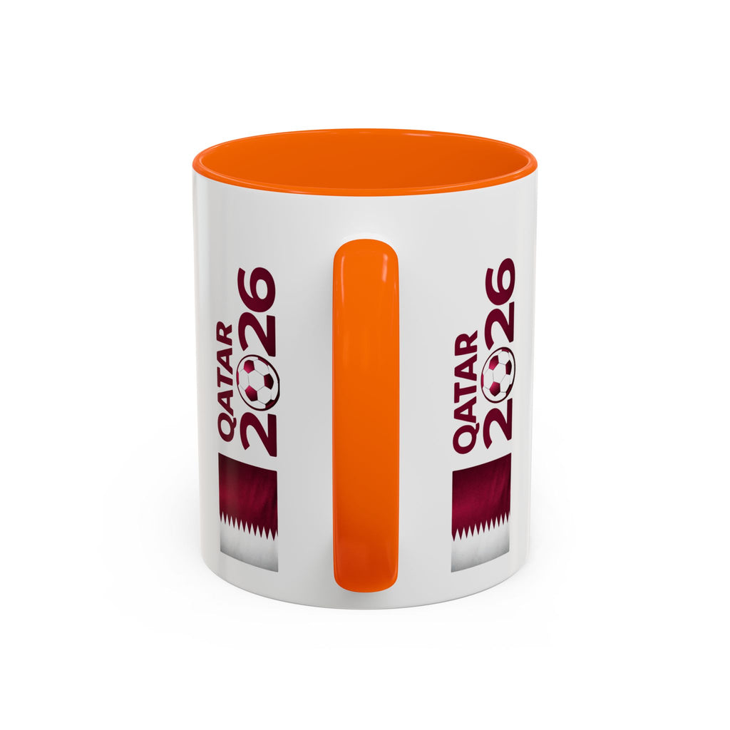 Qatar 2026 Football Passion Accent Coffee Mug (11/15oz)