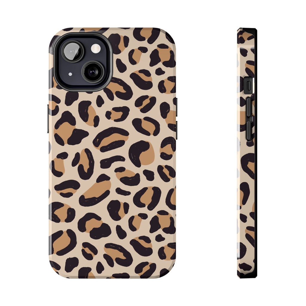 Leopard Print Tough Phone Case – Durable Glam Protective Cover