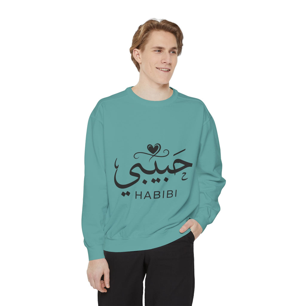 Habibi Sweatshirt — Arabic 'Habibi' Love Script Cozy Sweater